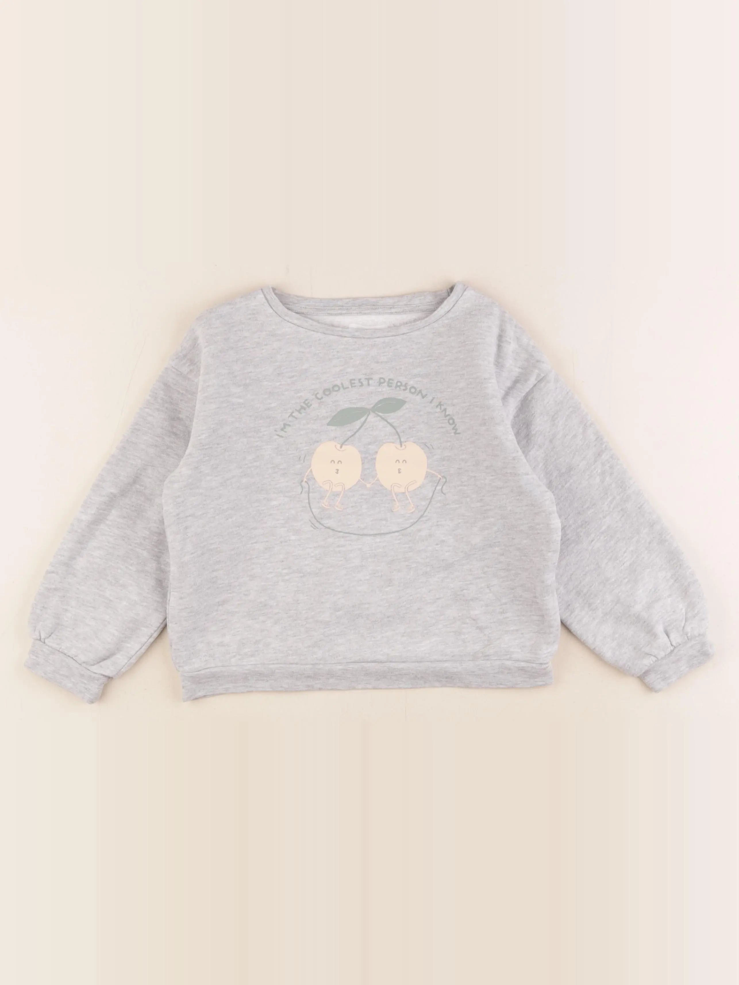 Vertbaudet - sweat gris - 6 ans