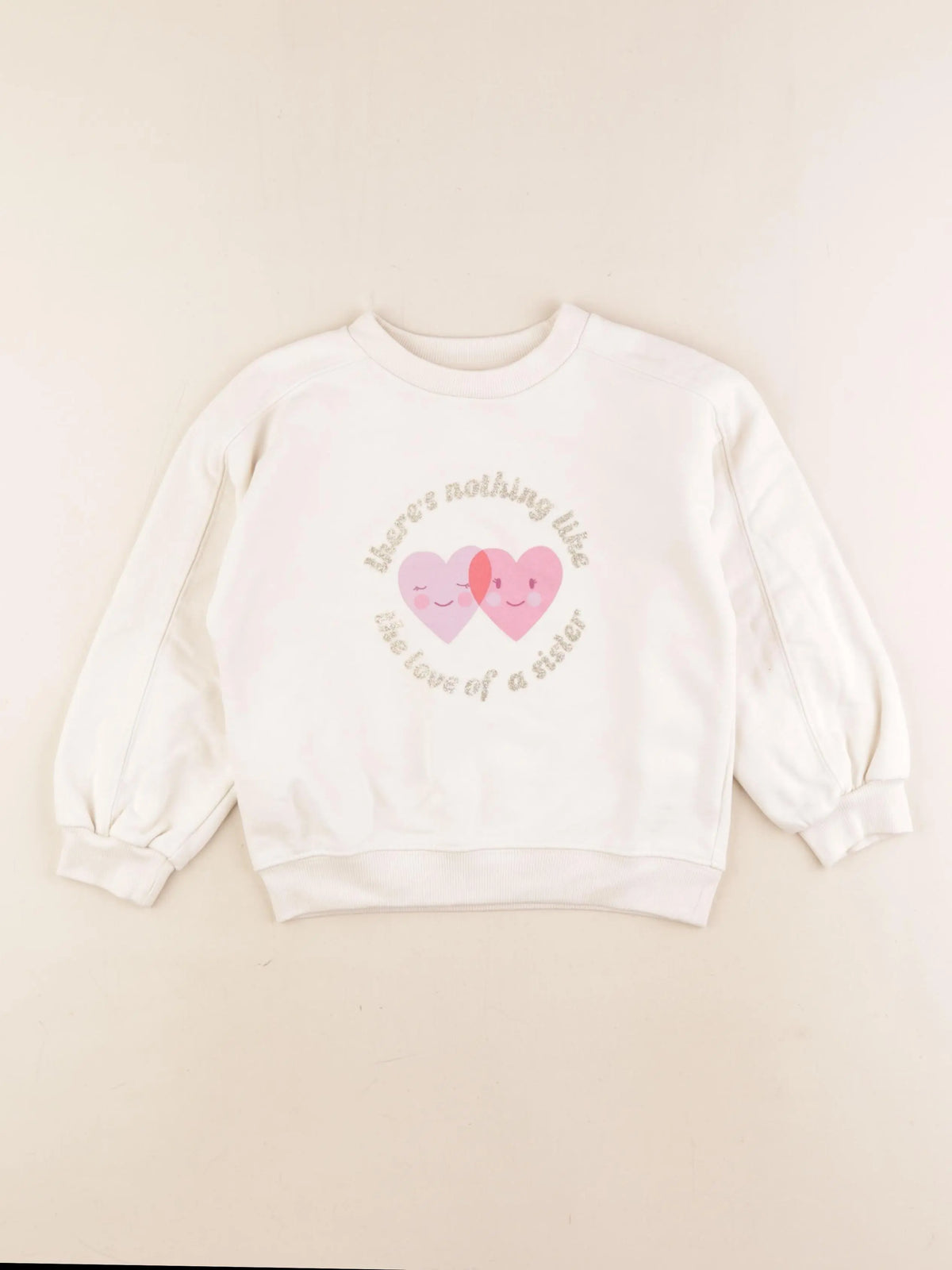 Vertbaudet - sweat beige, or - 6 ans