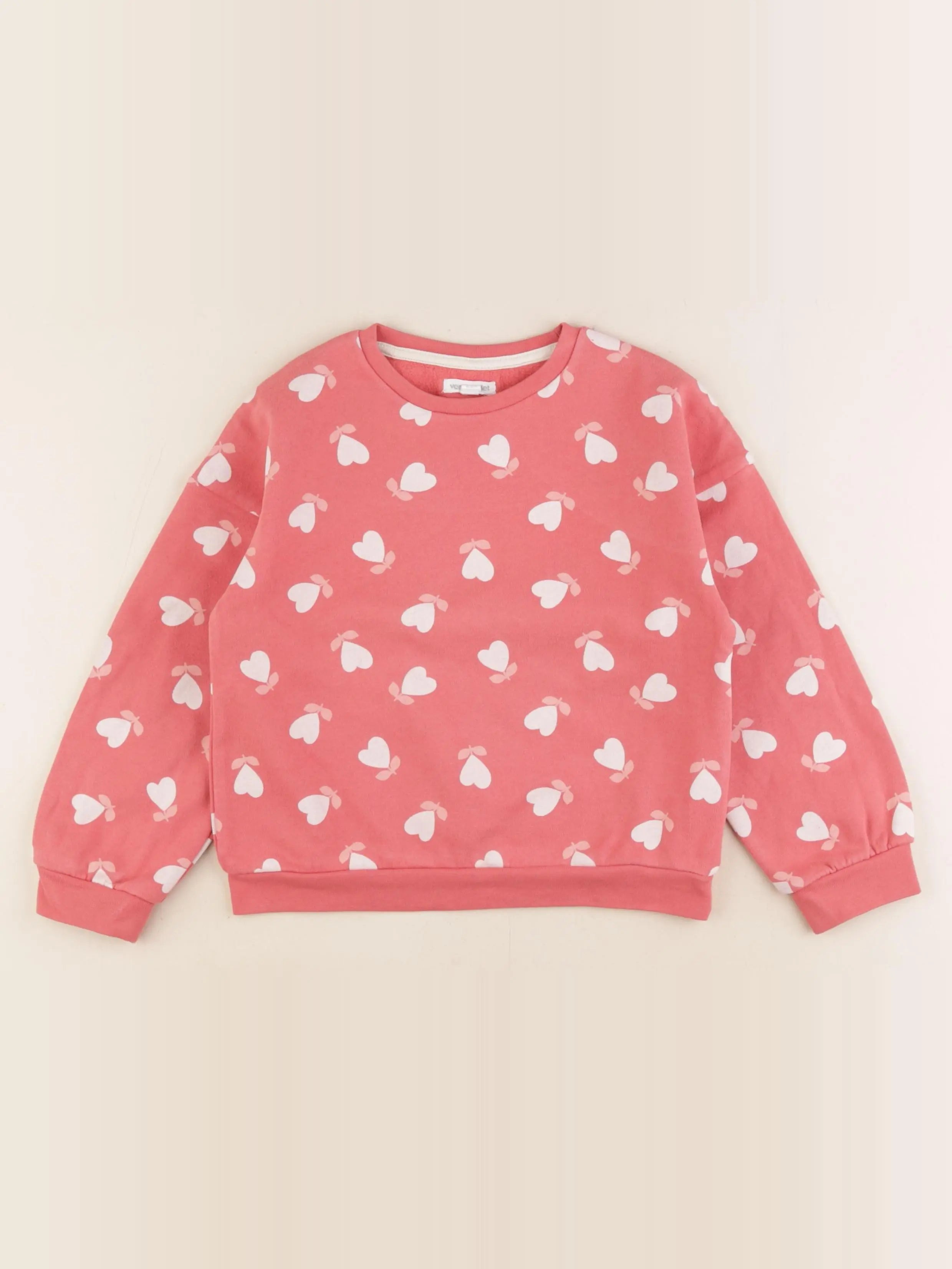 Vertbaudet - sweat rose - 6 ans