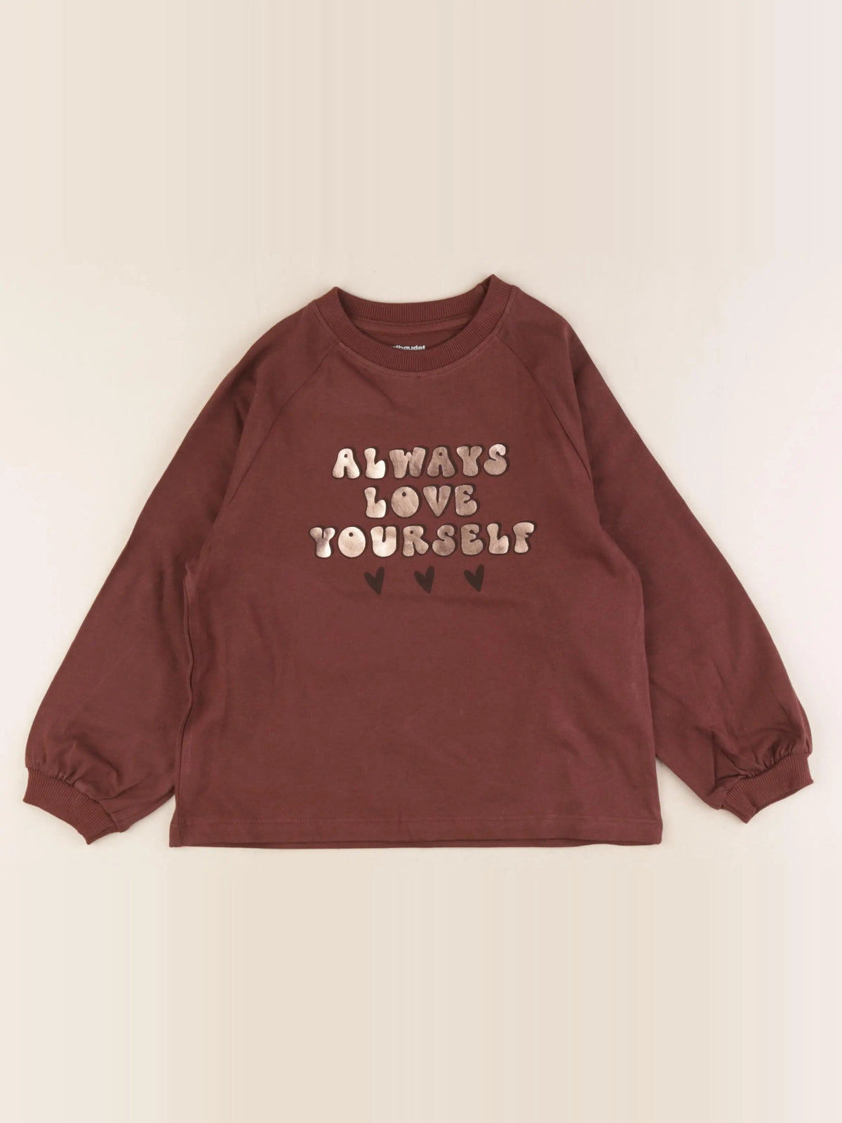 Vertbaudet - tee-shirt marron, or - 6 ans