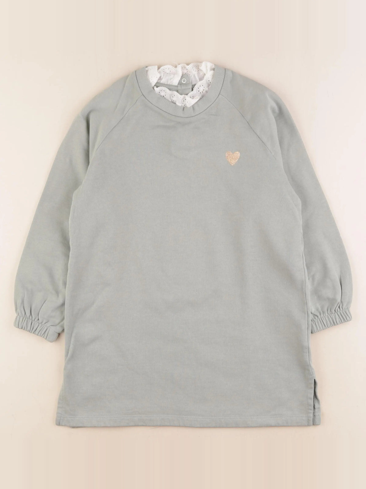 Vertbaudet - robe bleu, or - 8 ans