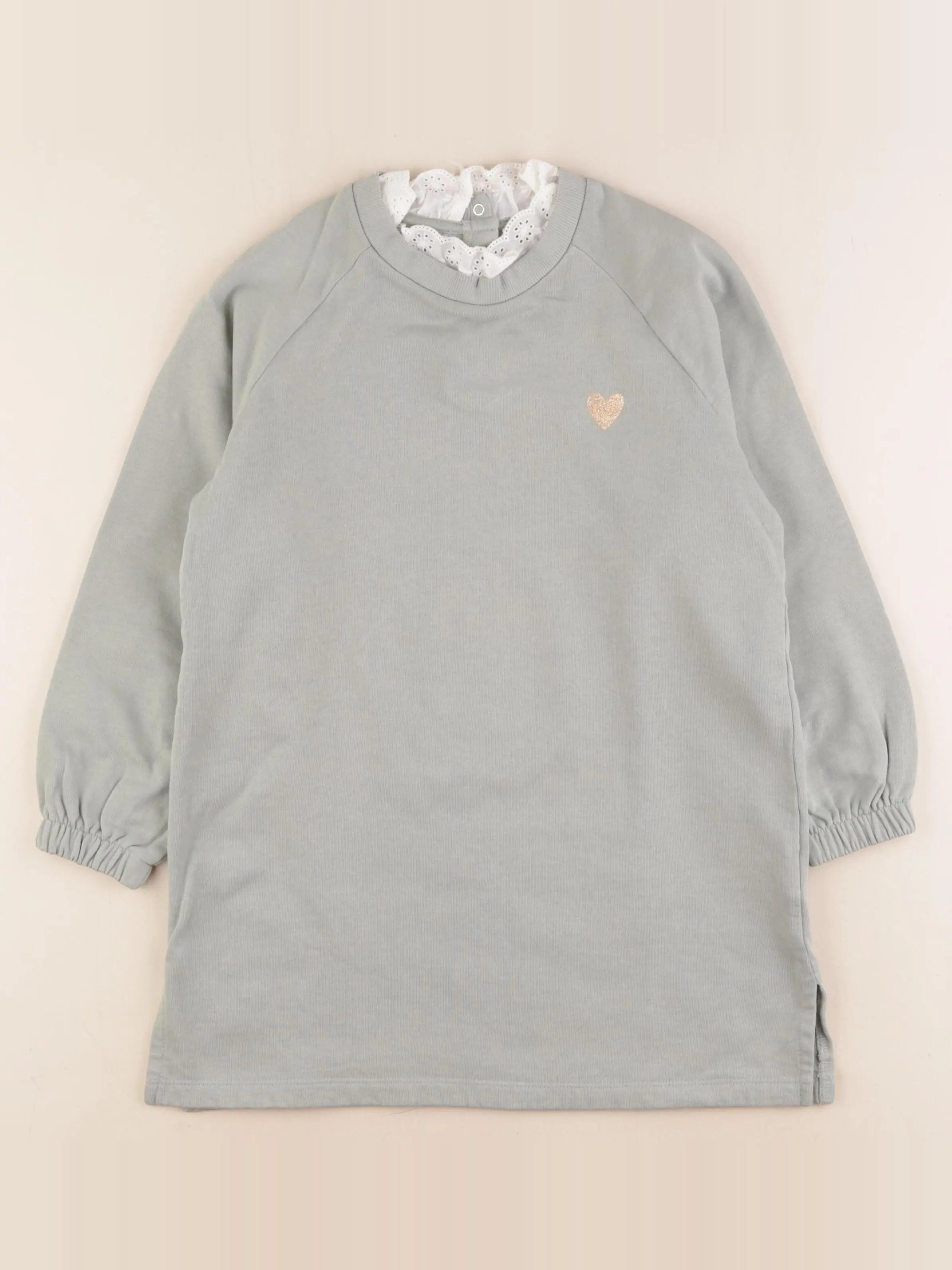 Vertbaudet - robe bleu, or - 8 ans