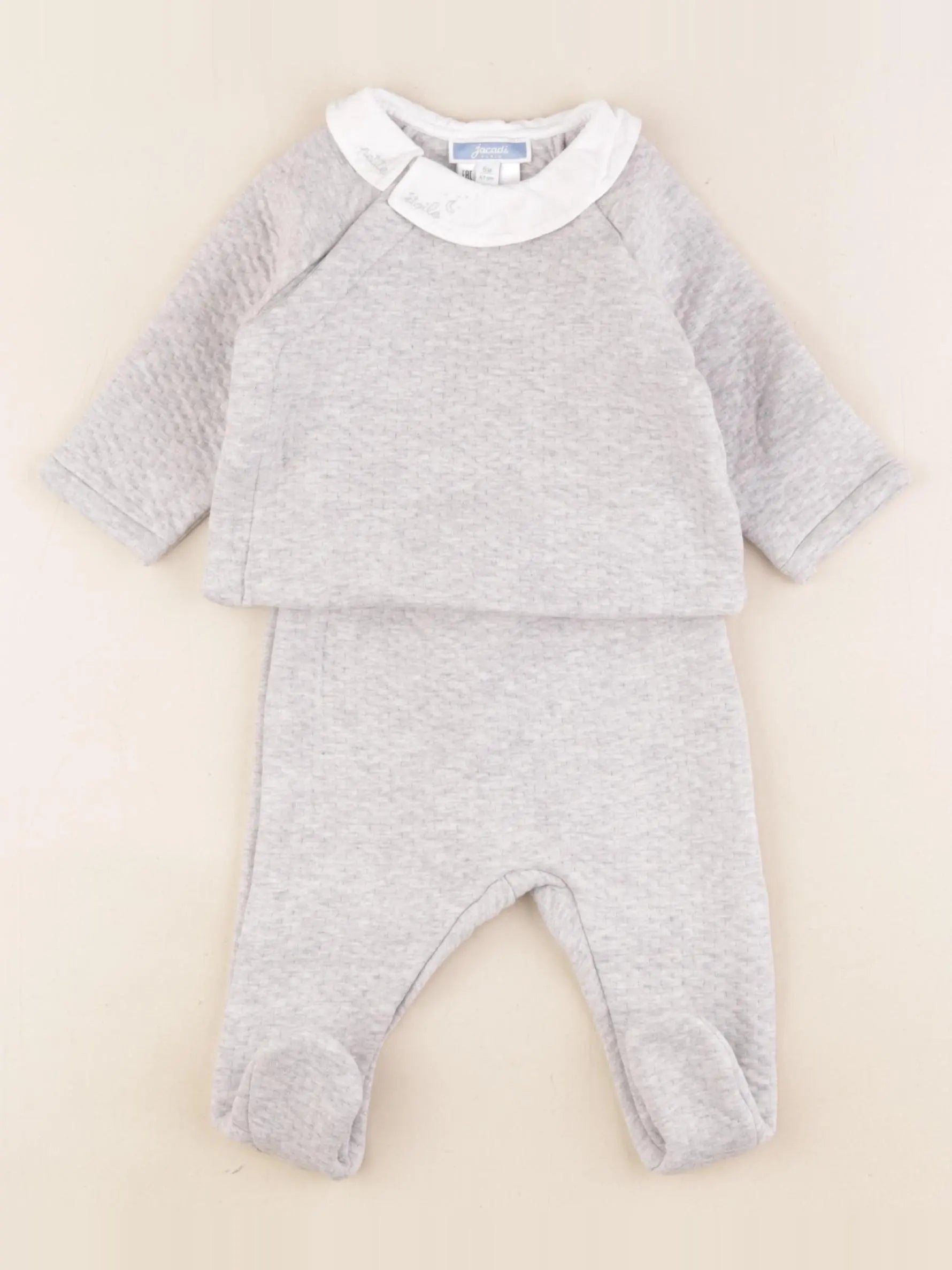 Jacadi - pyjama coton gris - 6 mois