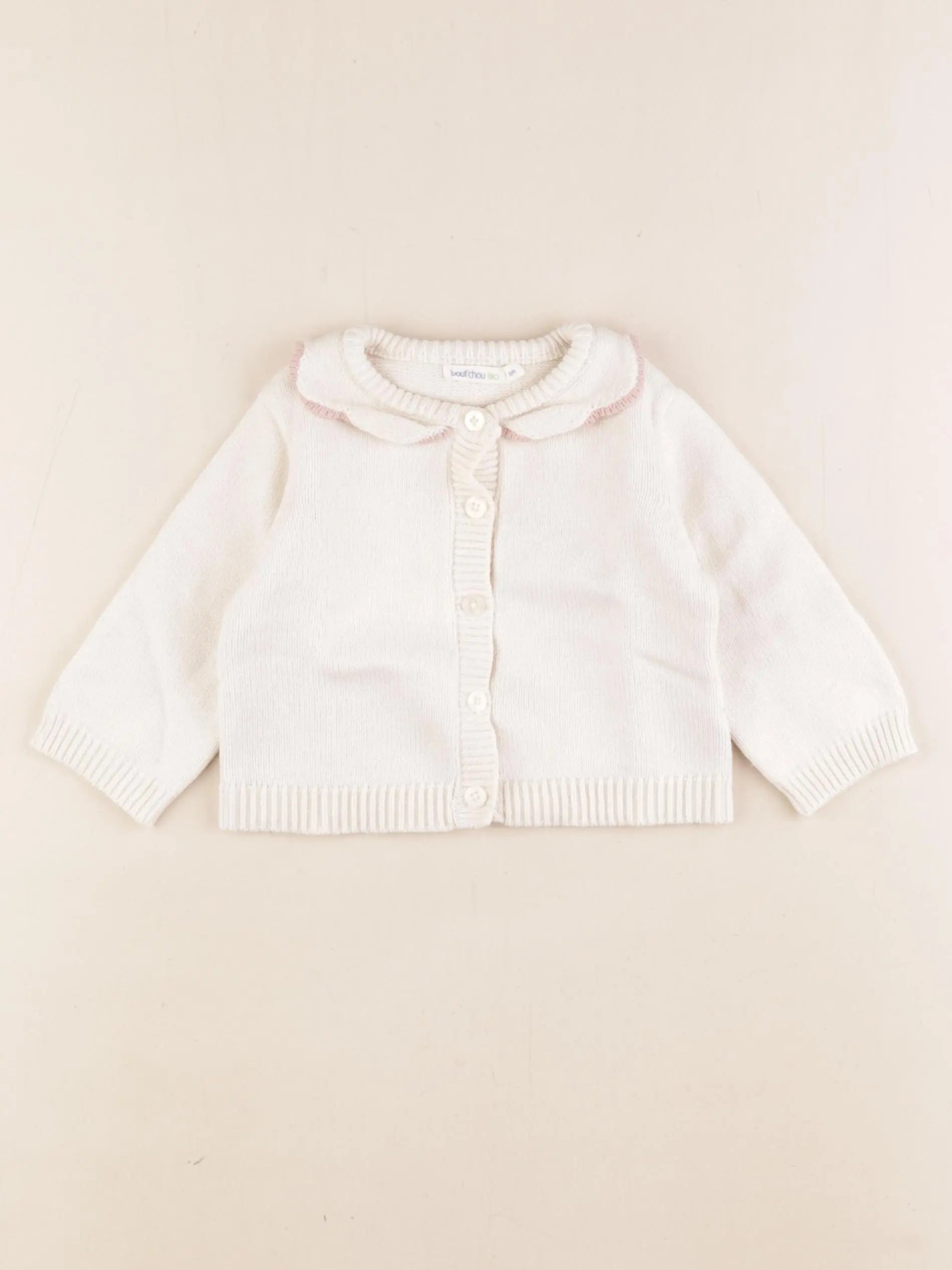 Boutchou - gilet beige - 6 mois