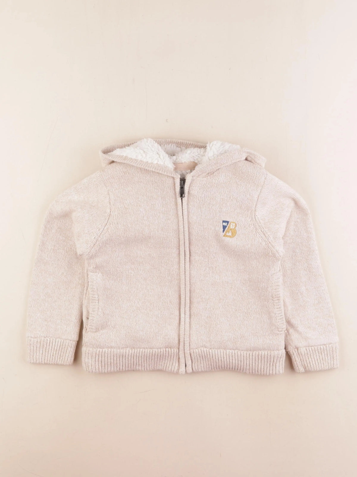 Vertbaudet - gilet beige - 4 ans