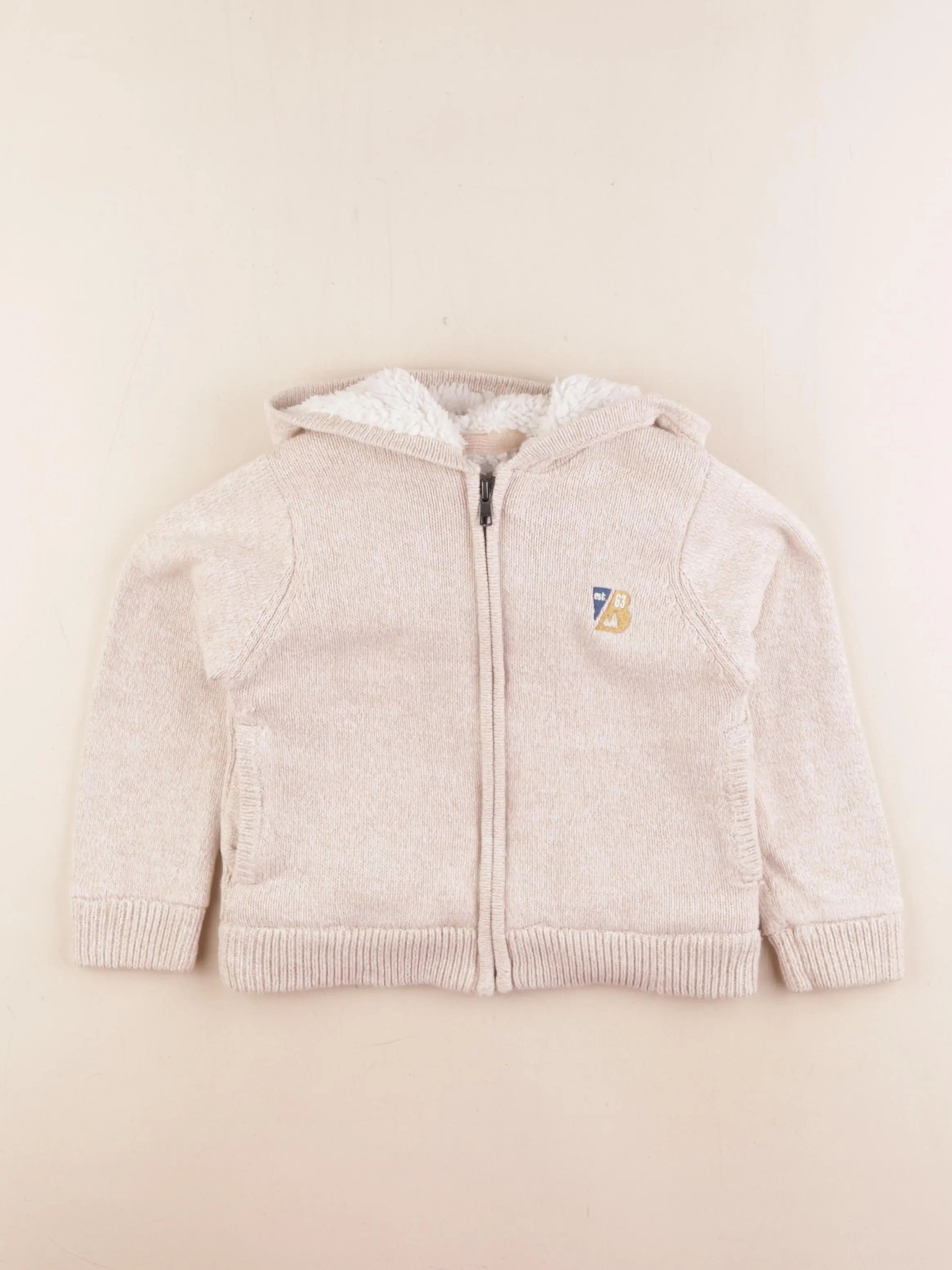 Vertbaudet - gilet beige - 4 ans