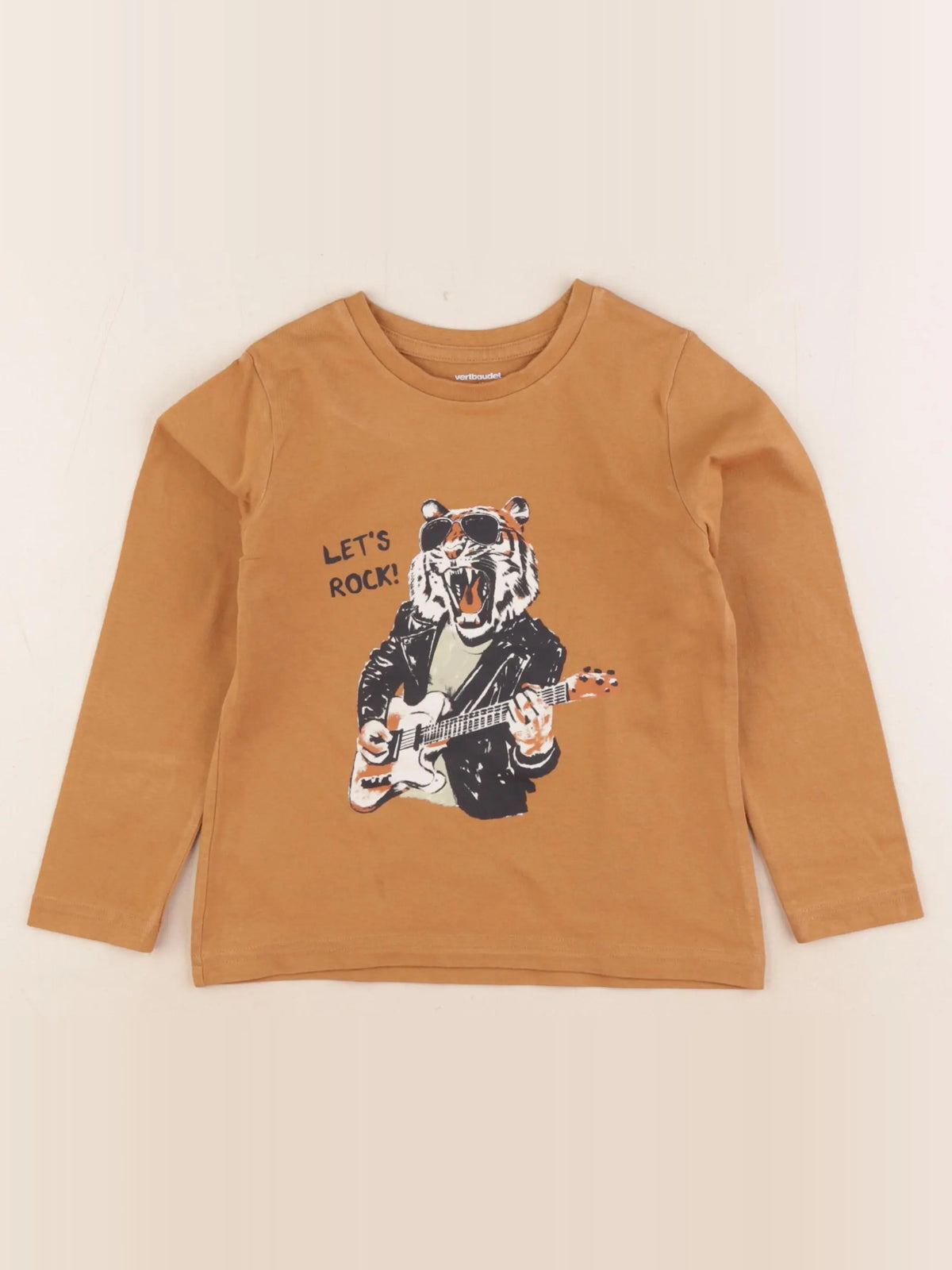 Vertbaudet - tee-shirt marron - 4 ans