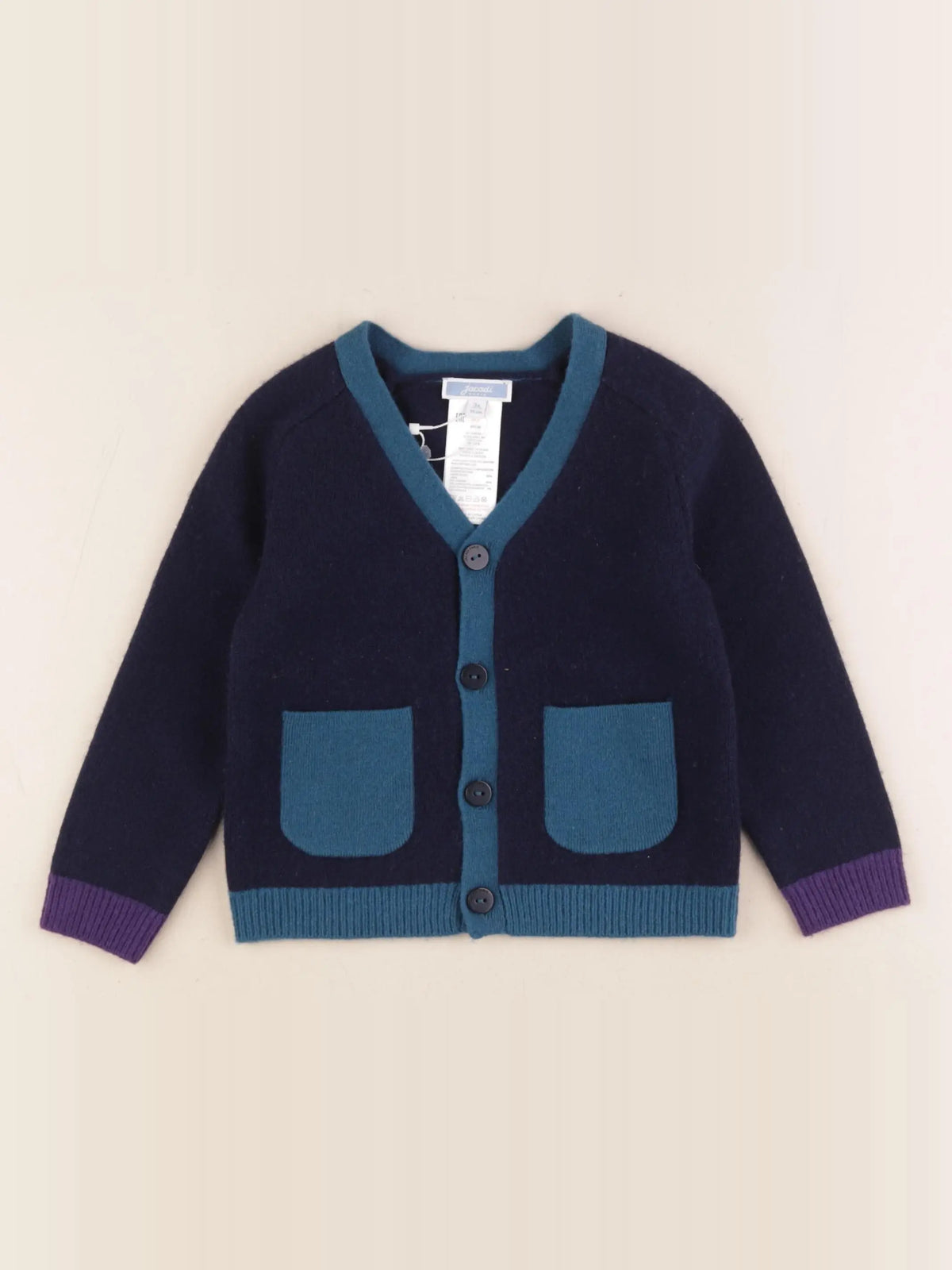 Jacadi - gilet bleu - 3 ans