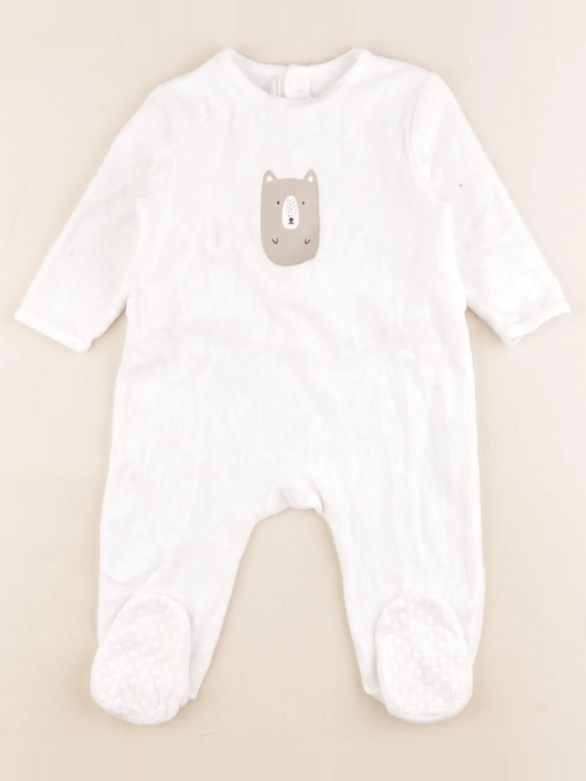 La Redoute - pyjama velours blanc - 1 an