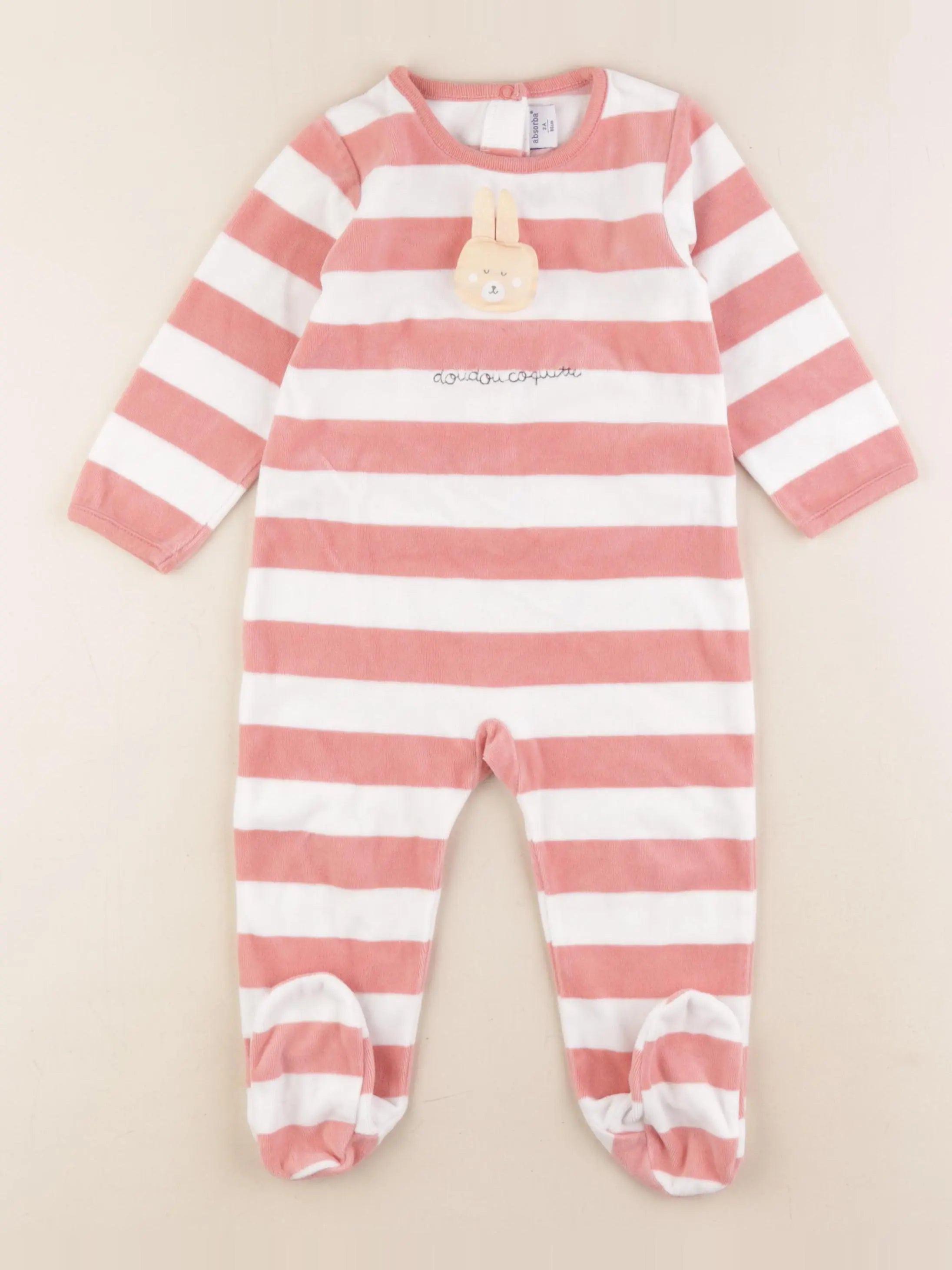 Absorba - pyjama velours rose - 2 ans