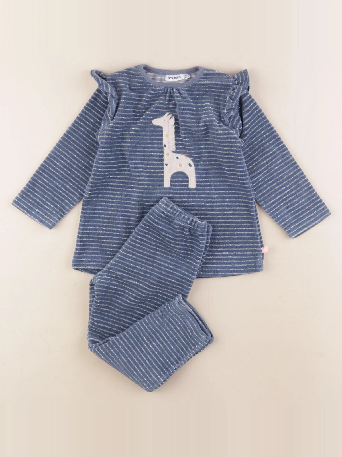 Noukie's - pyjama velours bleu - 2 ans