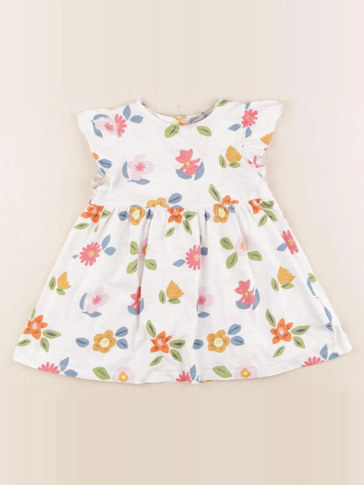 Boutchou - robe blanc, multicolore - 12 mois