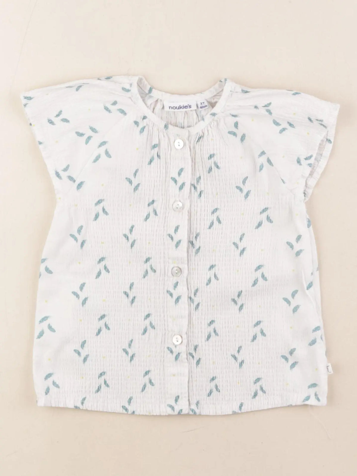 Noukie's - blouse blanc, bleu - 2 ans