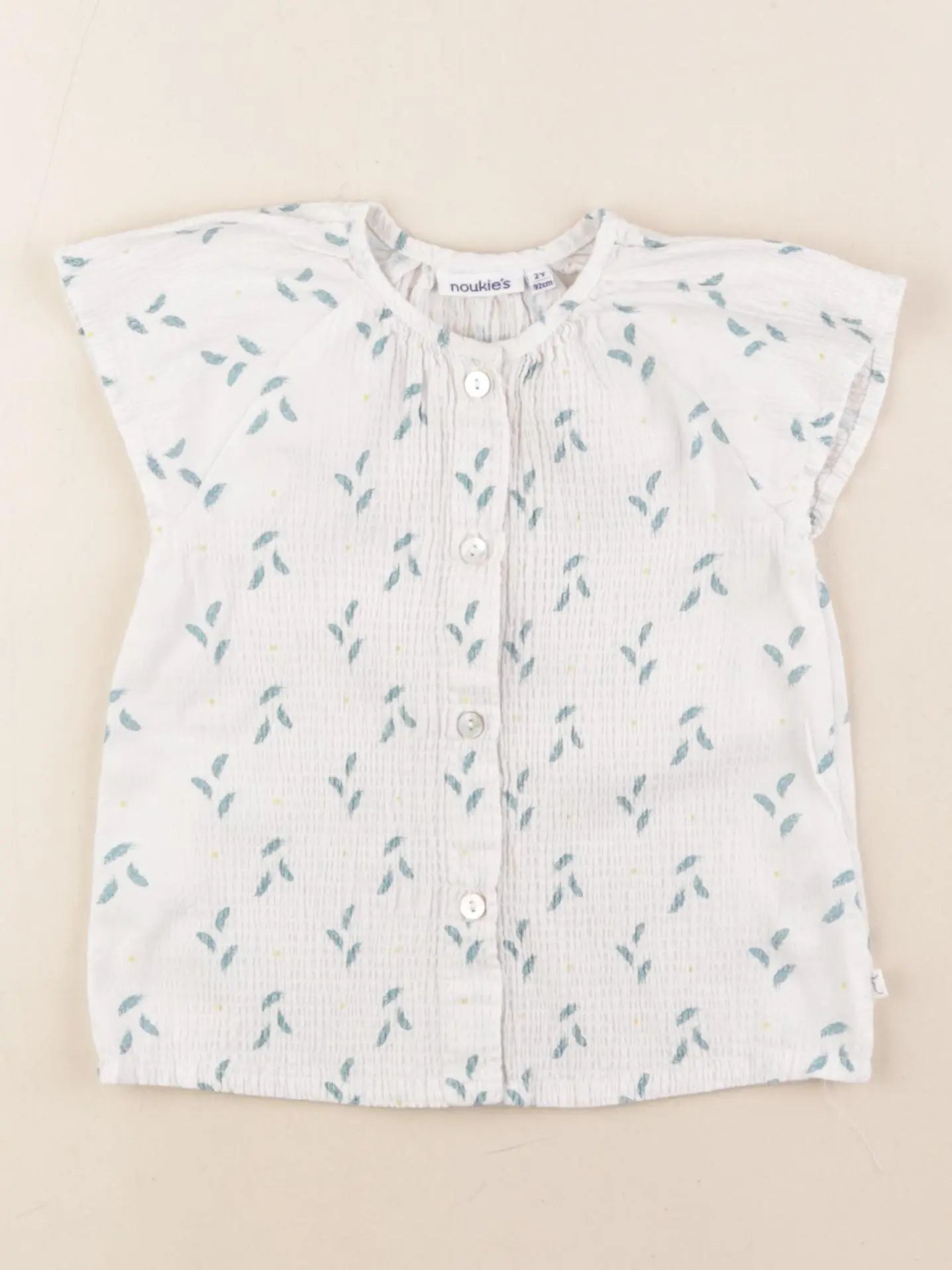 Noukie's - blouse blanc, bleu - 2 ans