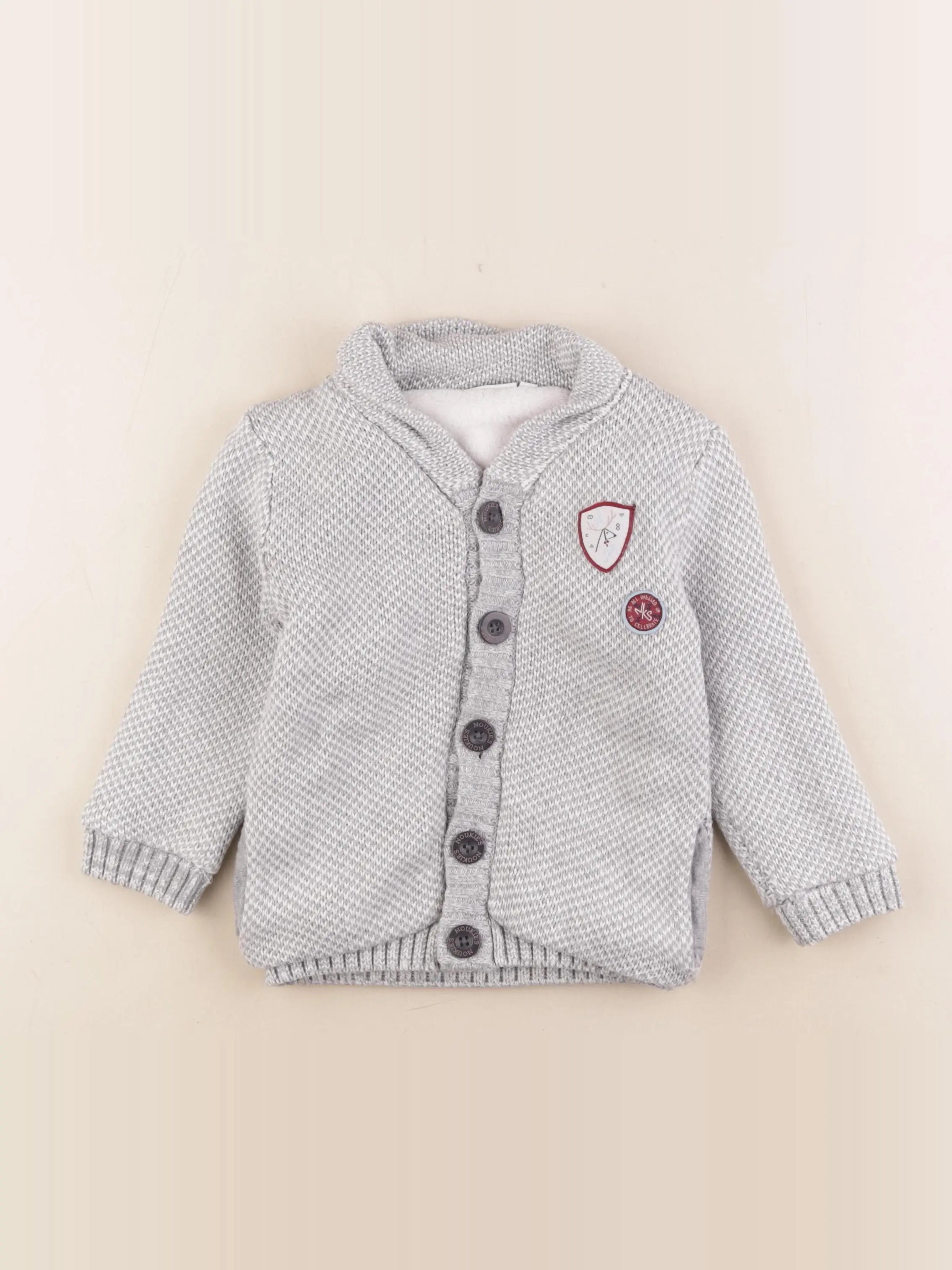 Noukie's - veste doublé gris - 2 ans