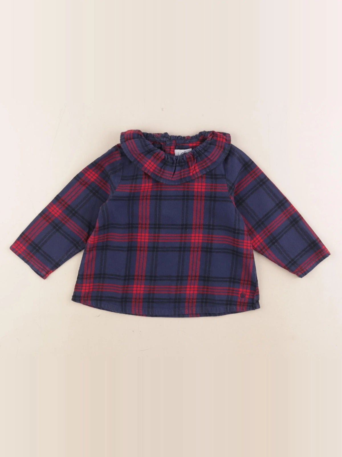 Petit Bateau - blouse bleu - 24 mois