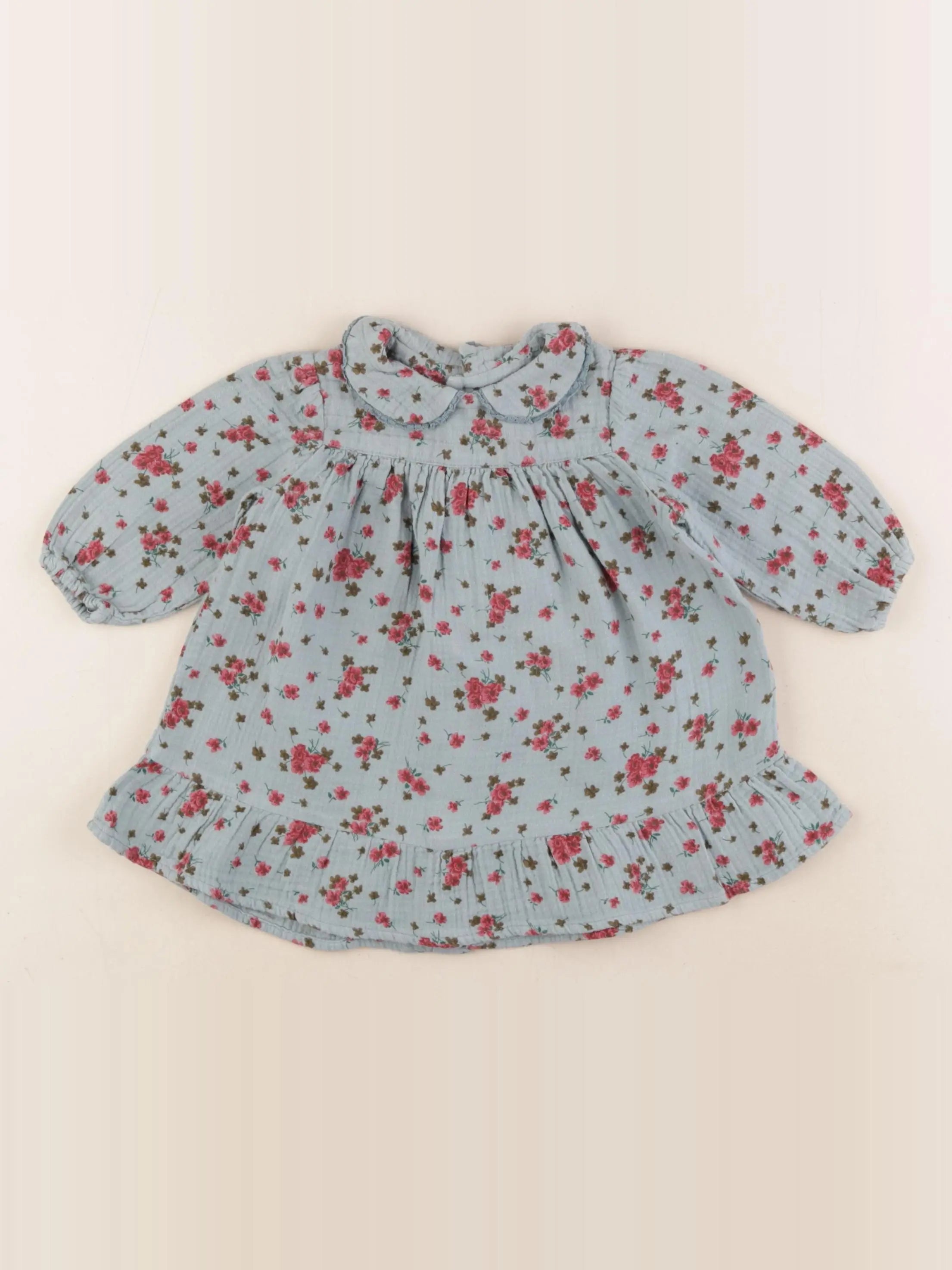 Bonton - robe bleu - 6 mois