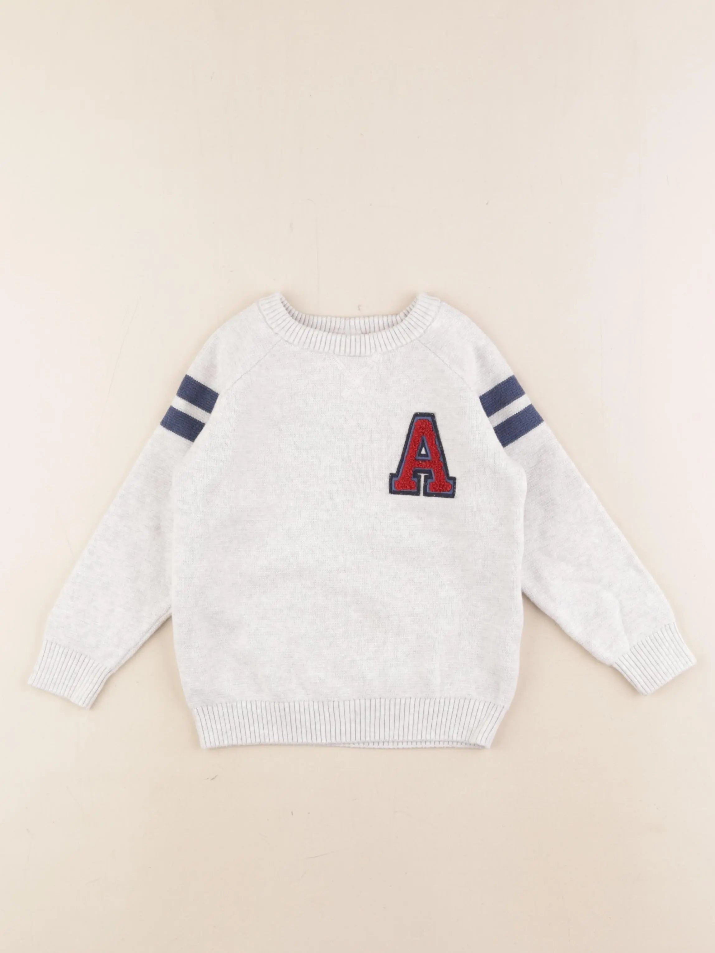 Tape à l'oeil - pull gris, bleu - 2/3 ans