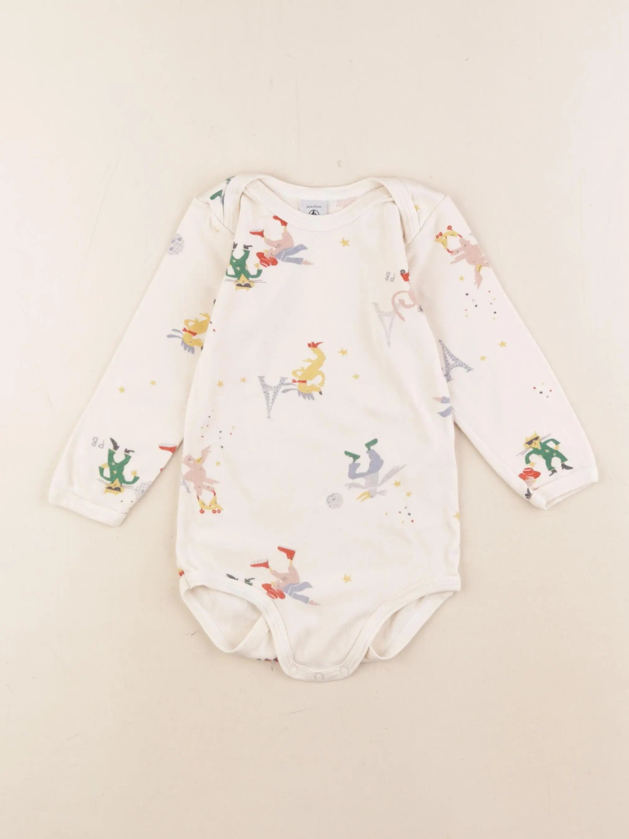 Petit Bateau - body beige - 36 mois