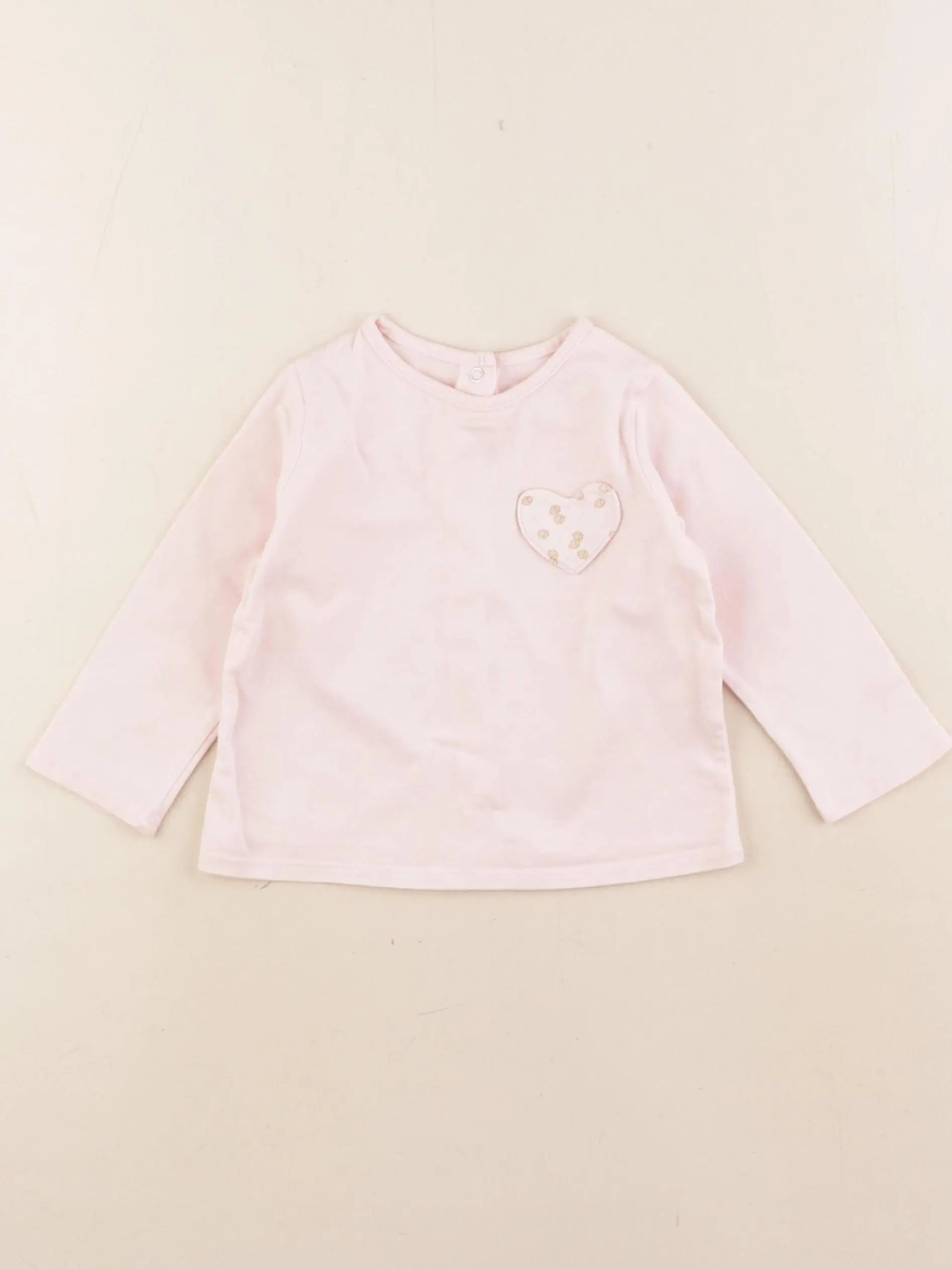Vertbaudet - tee-shirt rose - 9 mois