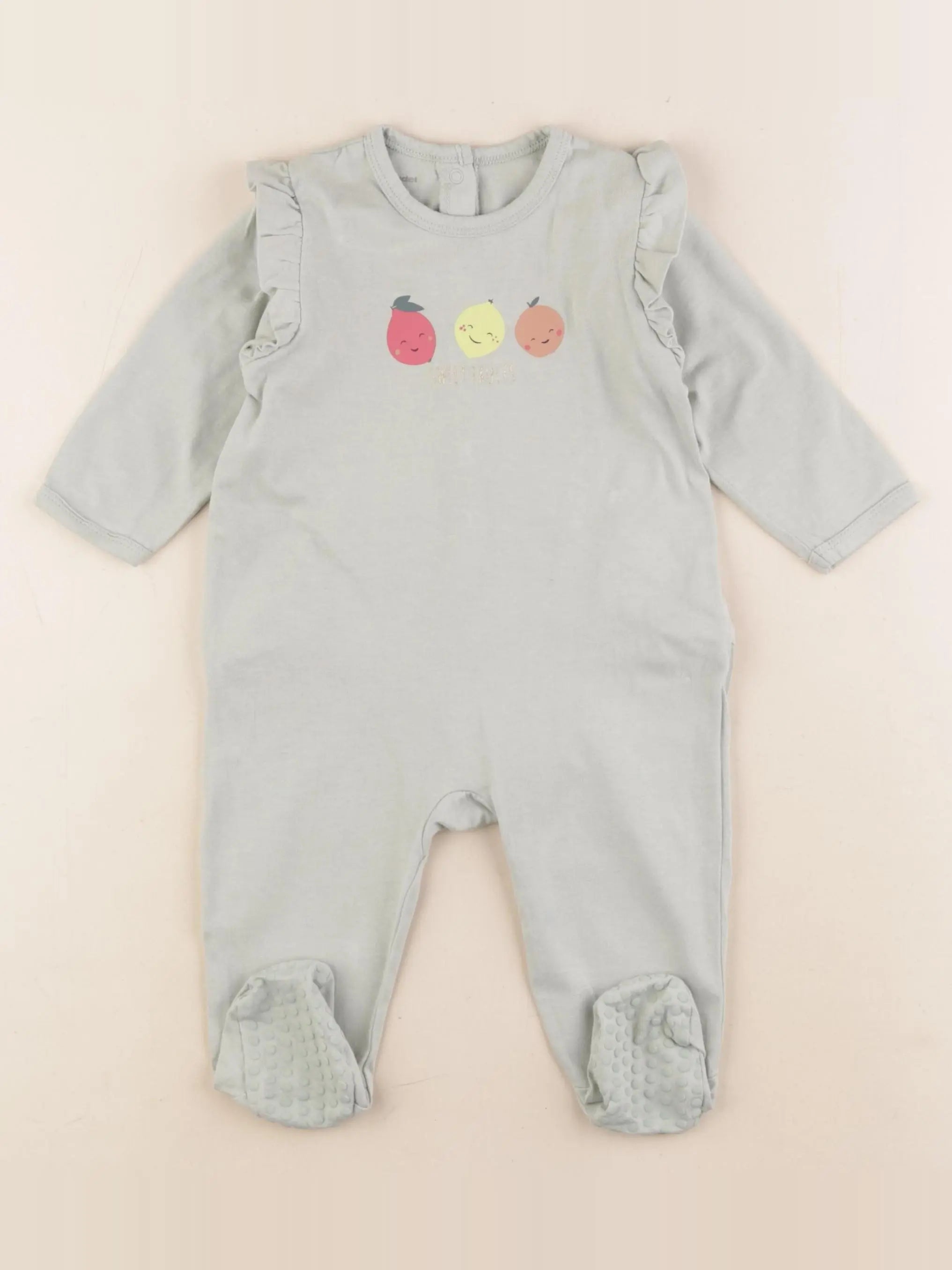 Vertbaudet - pyjama coton vert - 9 mois