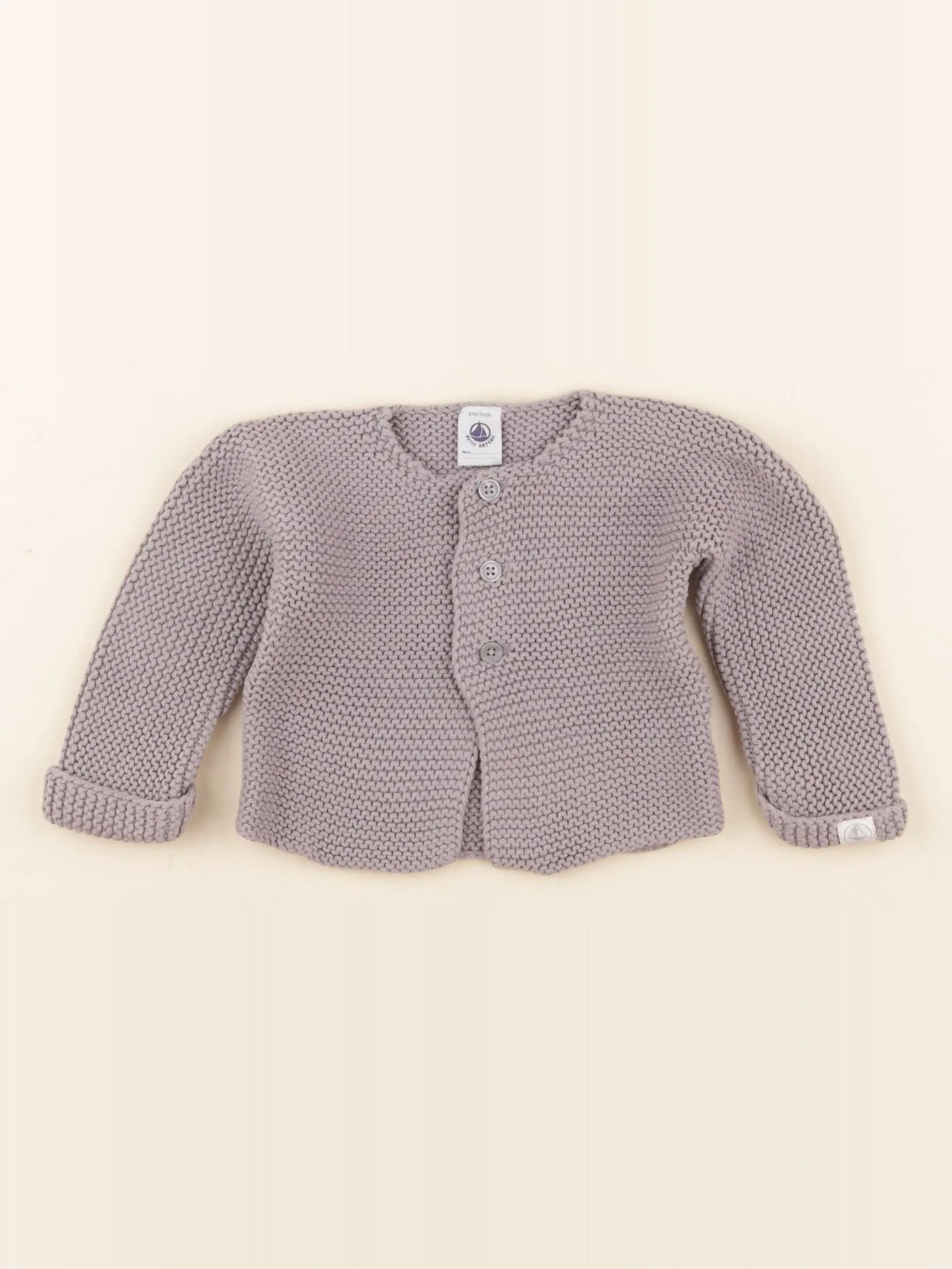Petit Bateau - gilet gris - 12 mois