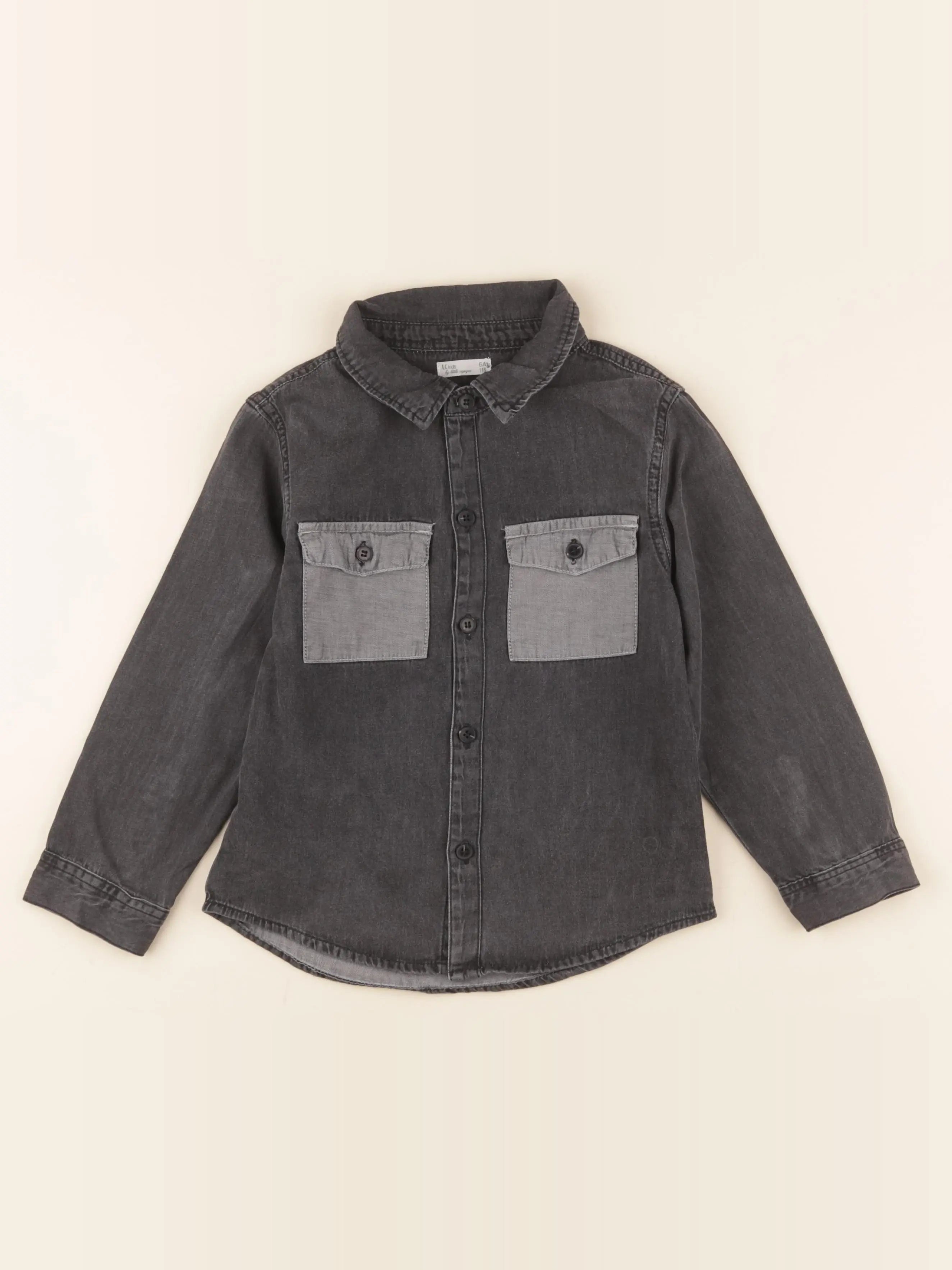 Little Cigogne - chemise gris - 6 ans