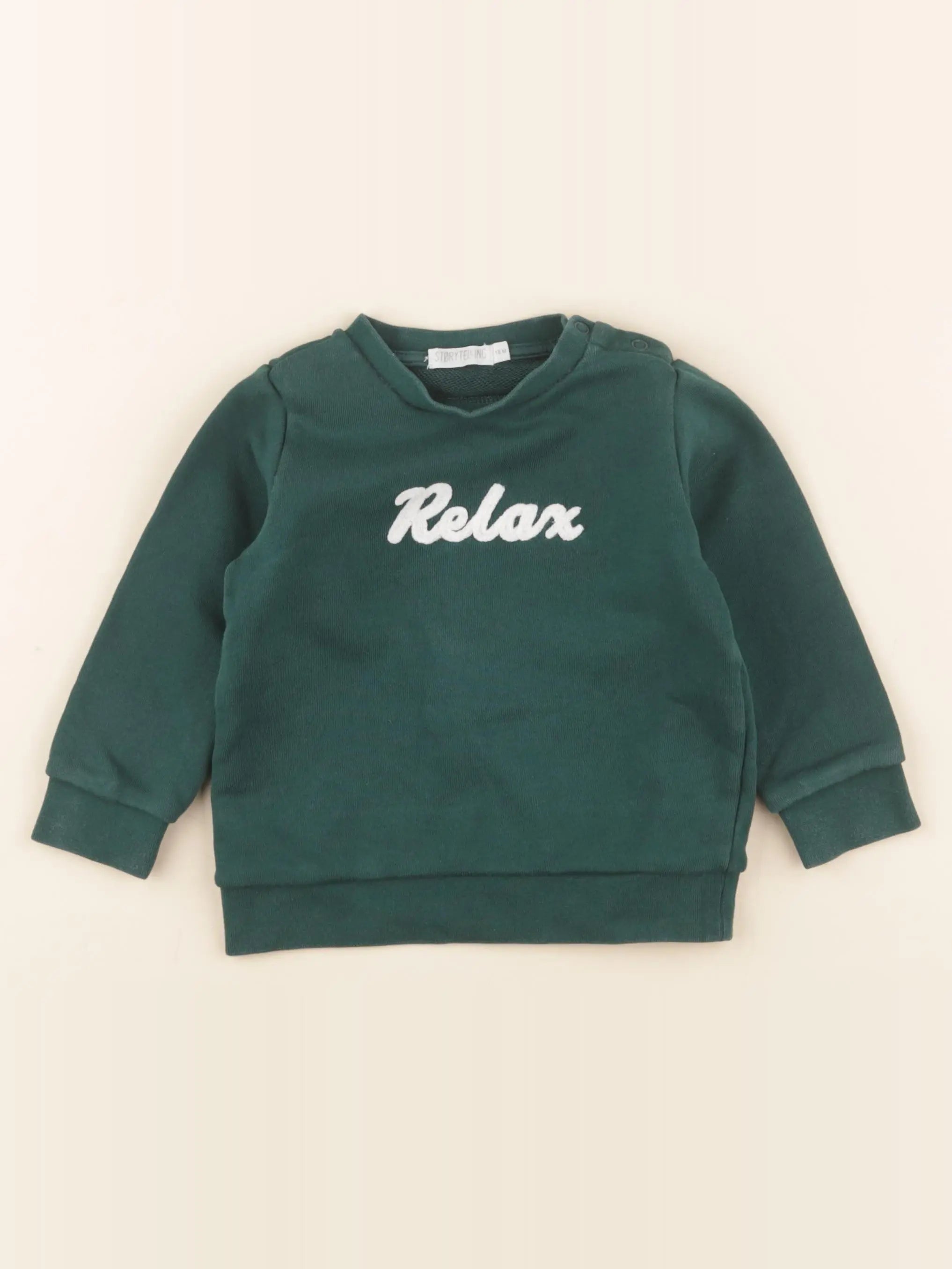 Storytelling - sweat vert - 18 mois