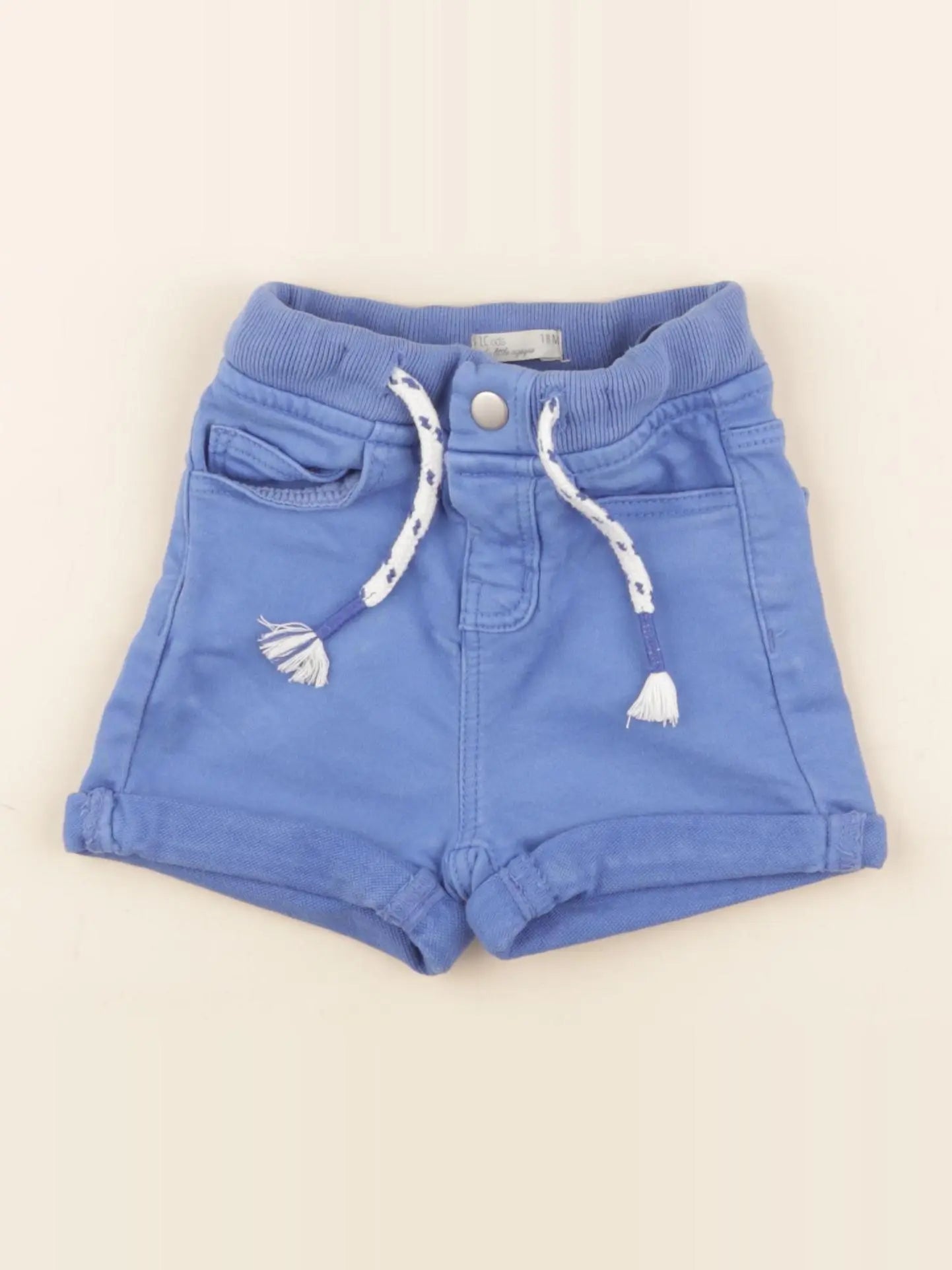 Little Cigogne - short bleu - 18 mois