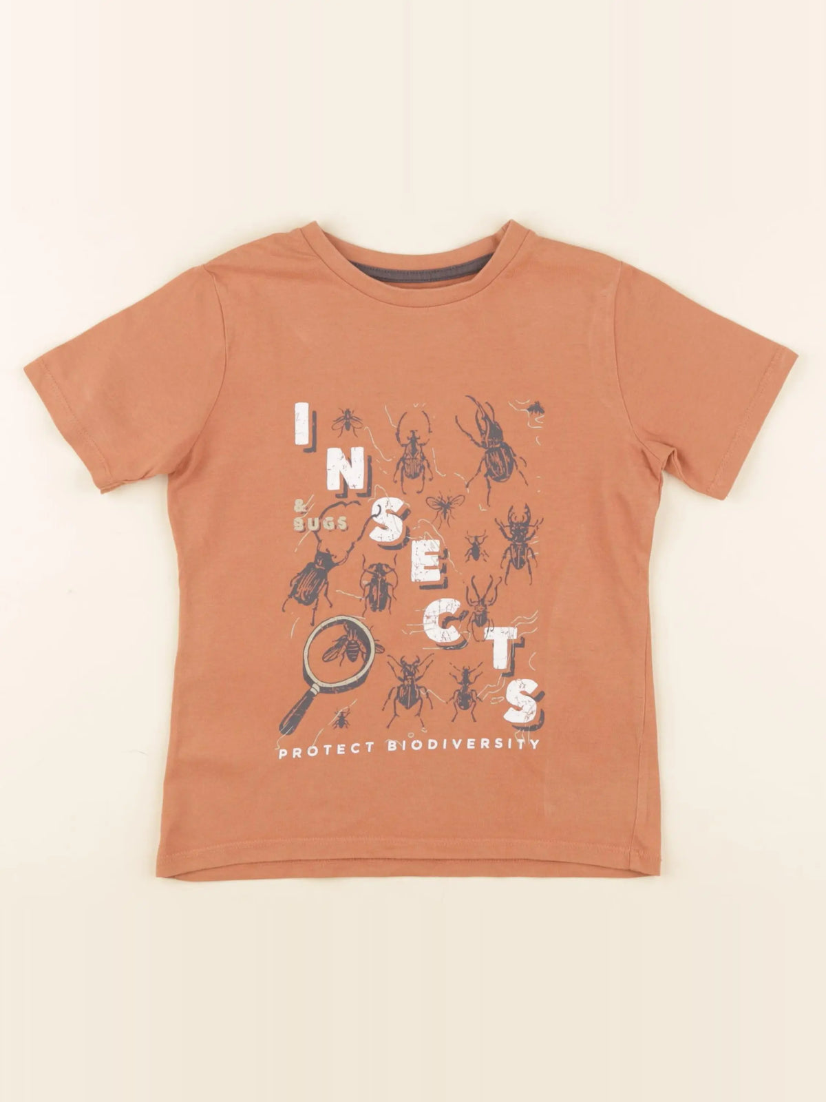 Vertbaudet - tee-shirt marron - 6 ans