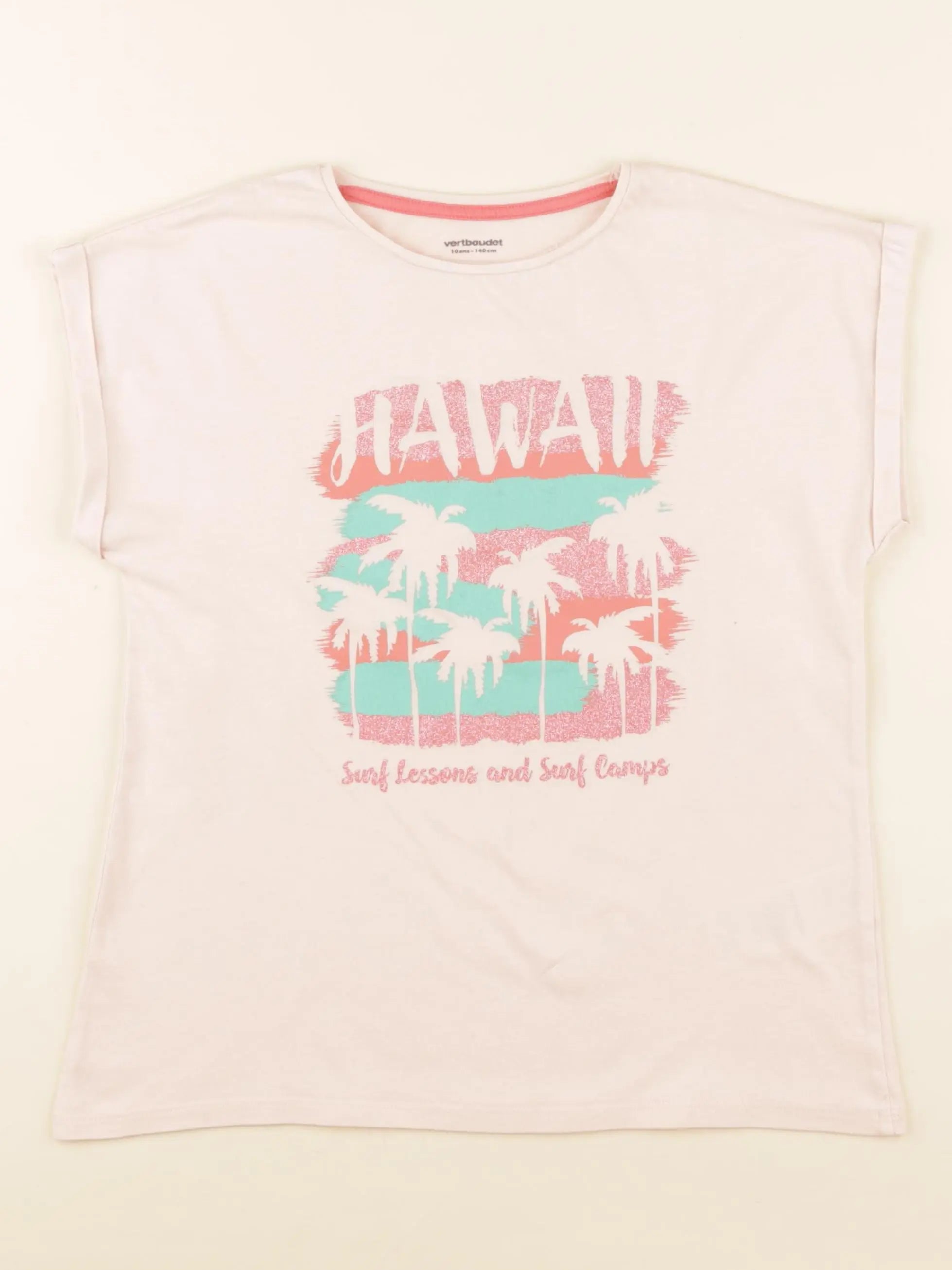 Vertbaudet - tee-shirt rose - 10 ans