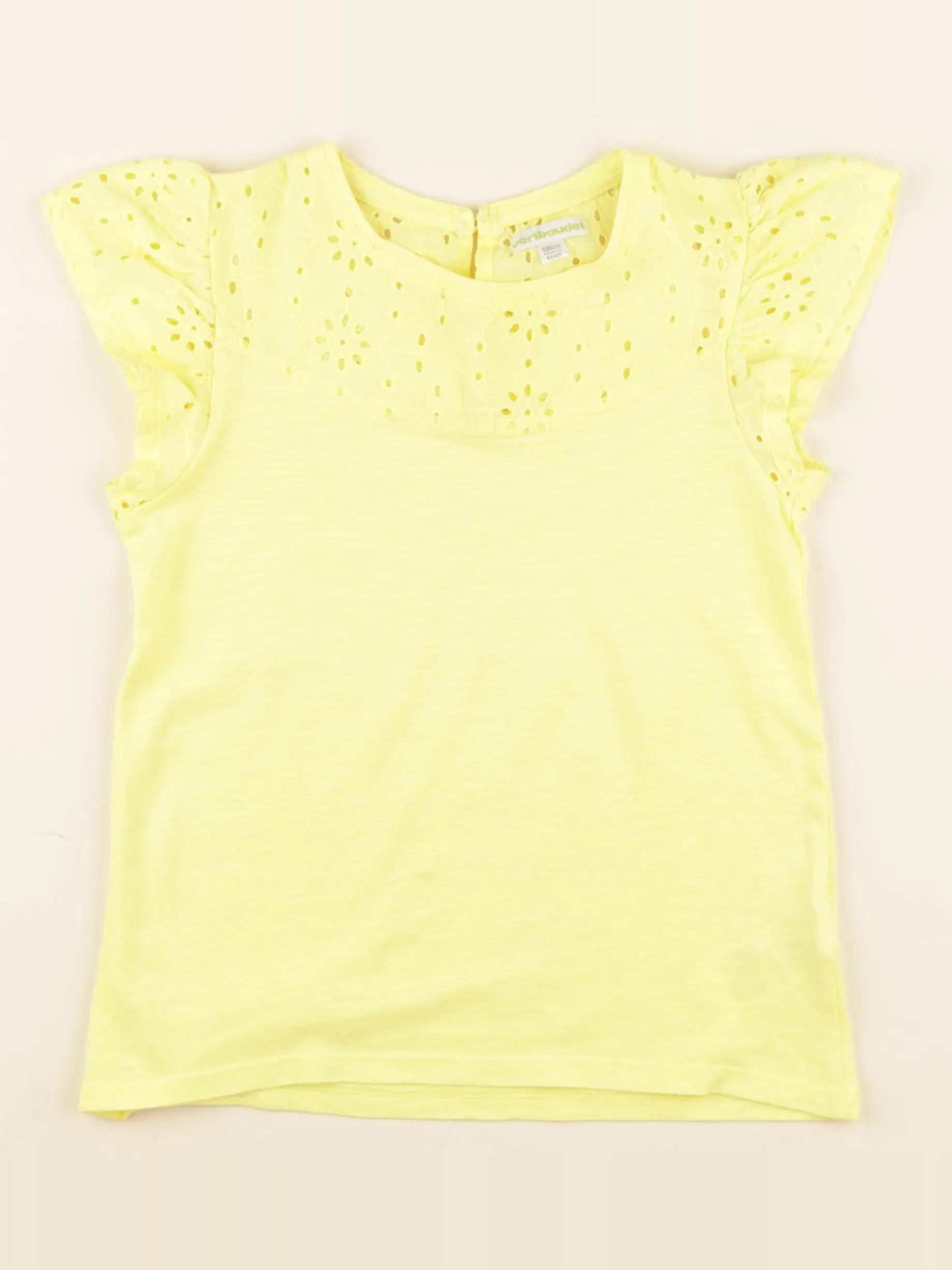 Vertbaudet - tee-shirt jaune - 8 ans