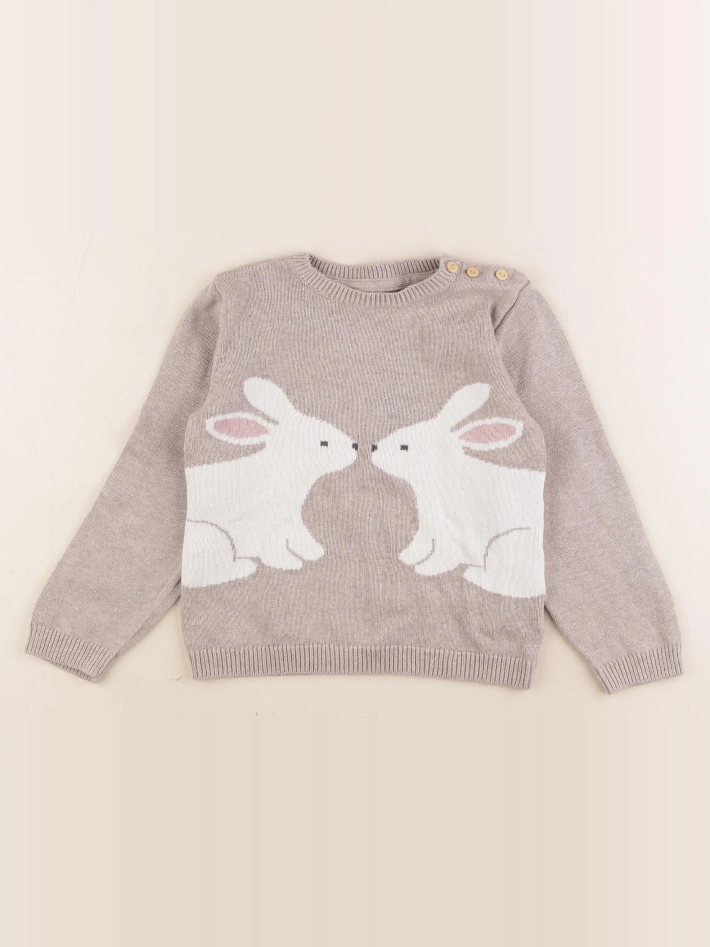 H&M - pull marron - 3/4 ans