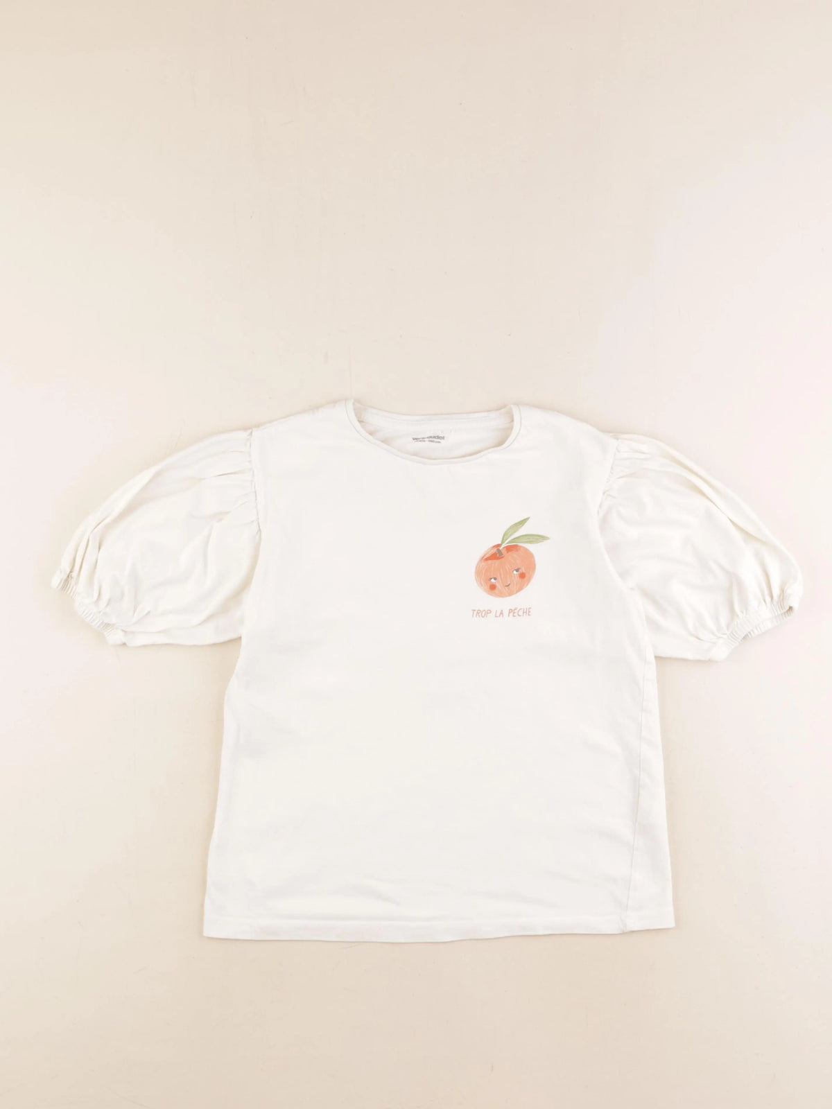 Vertbaudet - tee-shirt beige - 10 ans