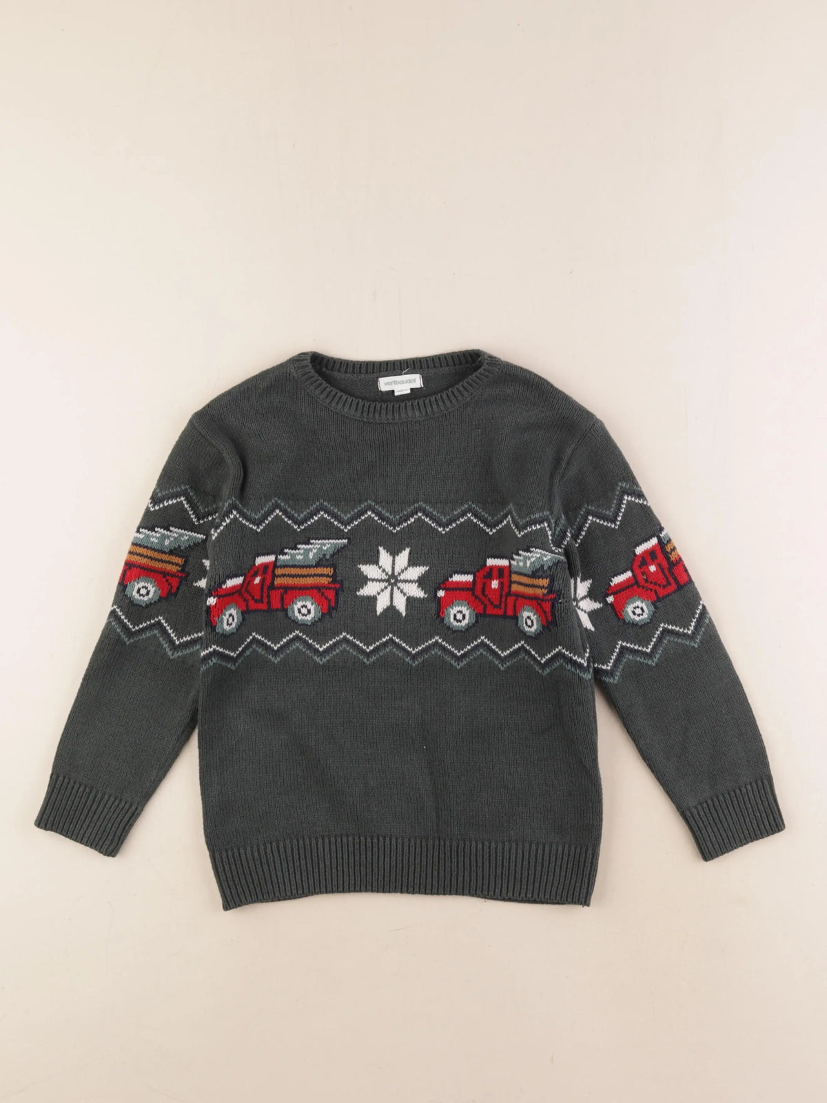 Vertbaudet - pull vert - 6 ans