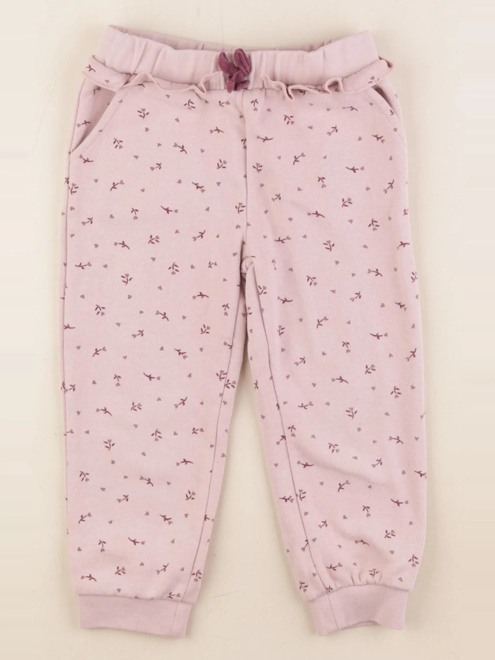 Vertbaudet - jogging doublé rose - 4 ans