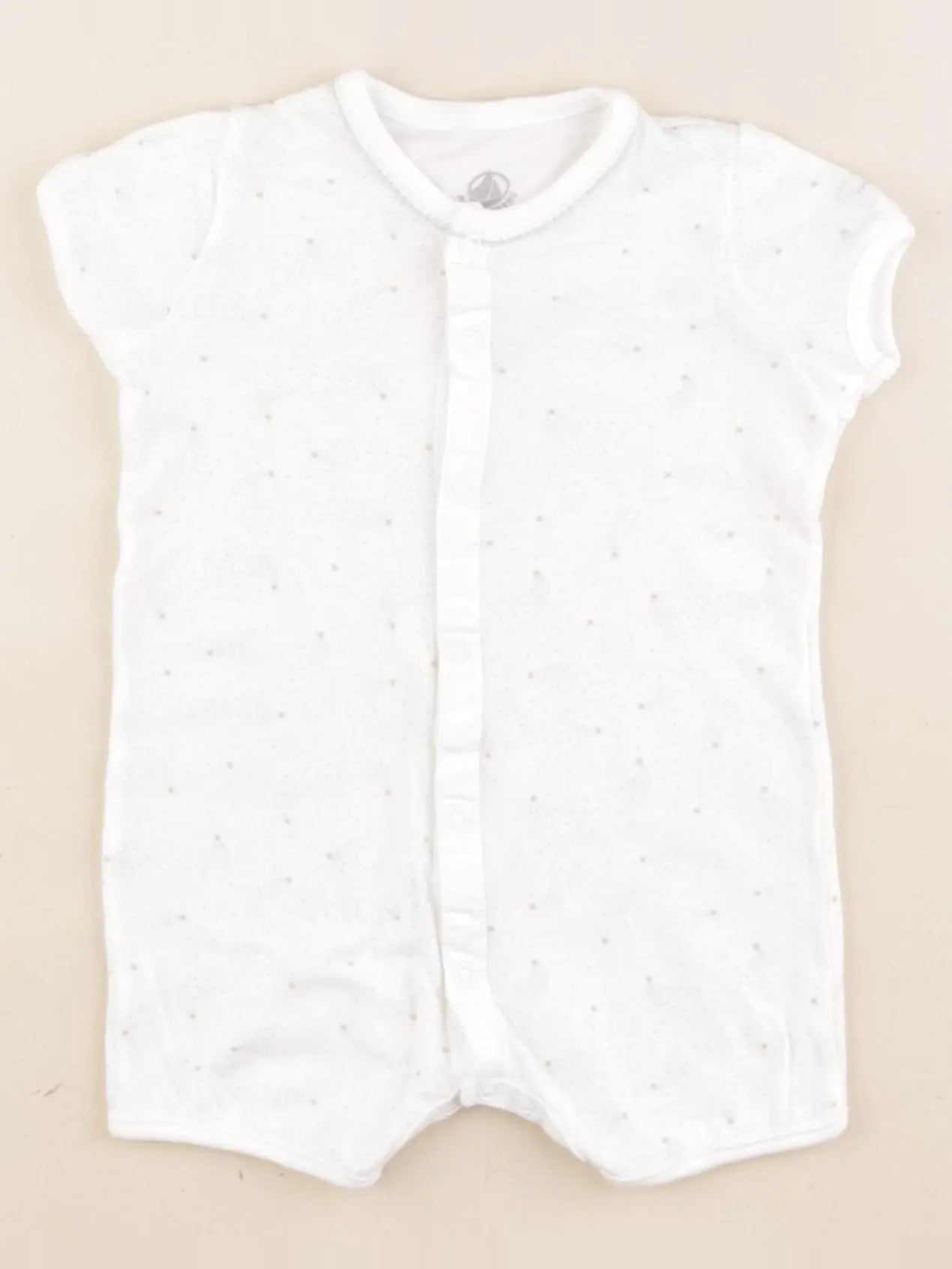 Petit Bateau - pyjama coton blanc - 3 mois
