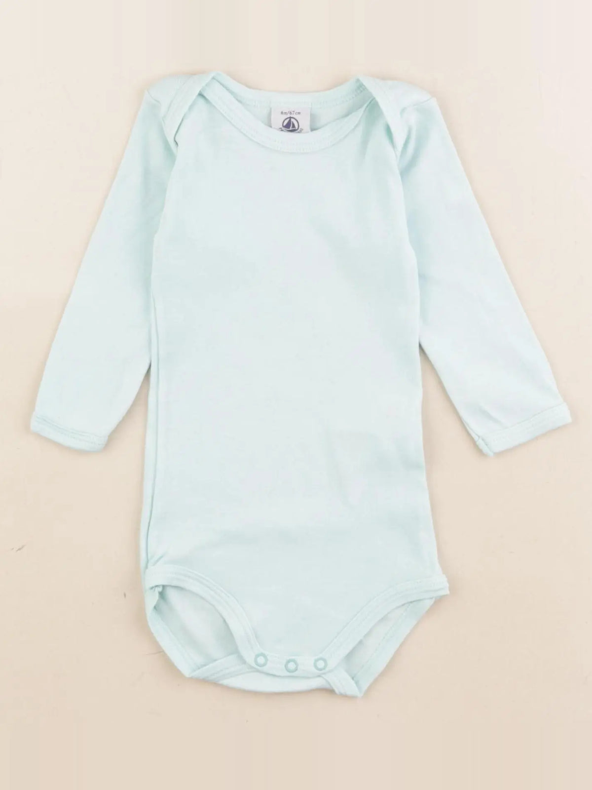 Petit Bateau - body vert - 6 mois