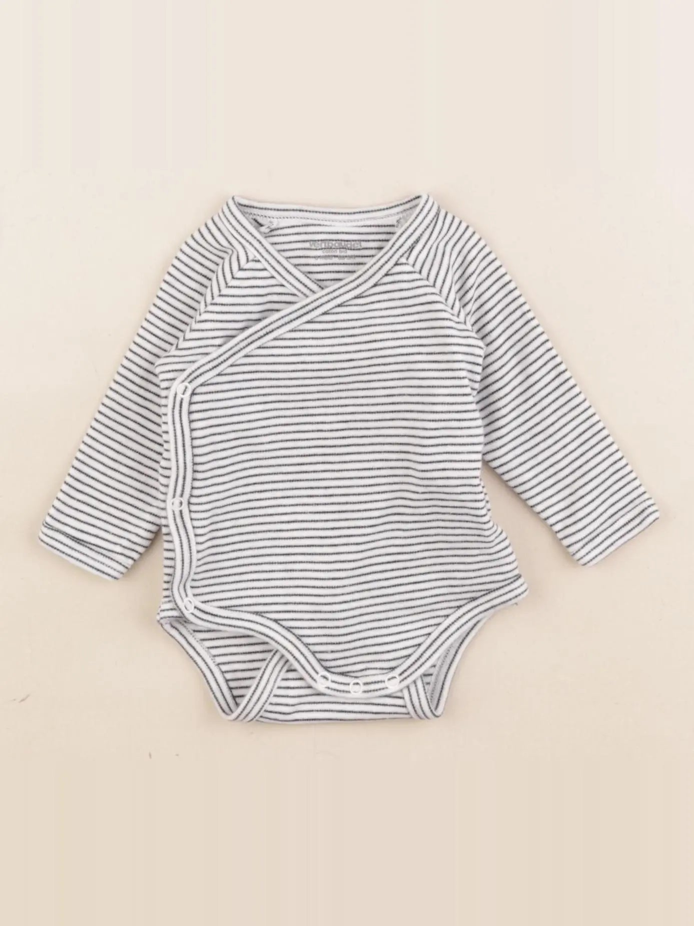 Vertbaudet - body blanc, bleu - 3 mois