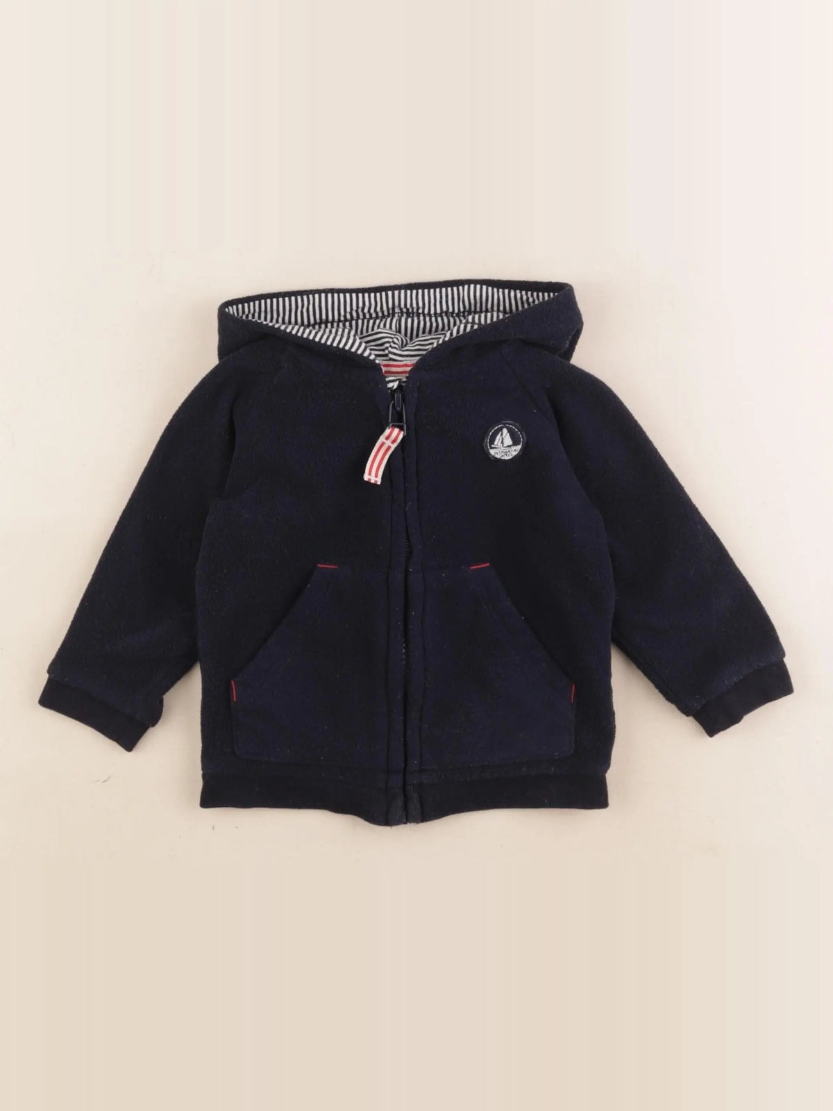 Petit Bateau - gilet bleu - 12 mois