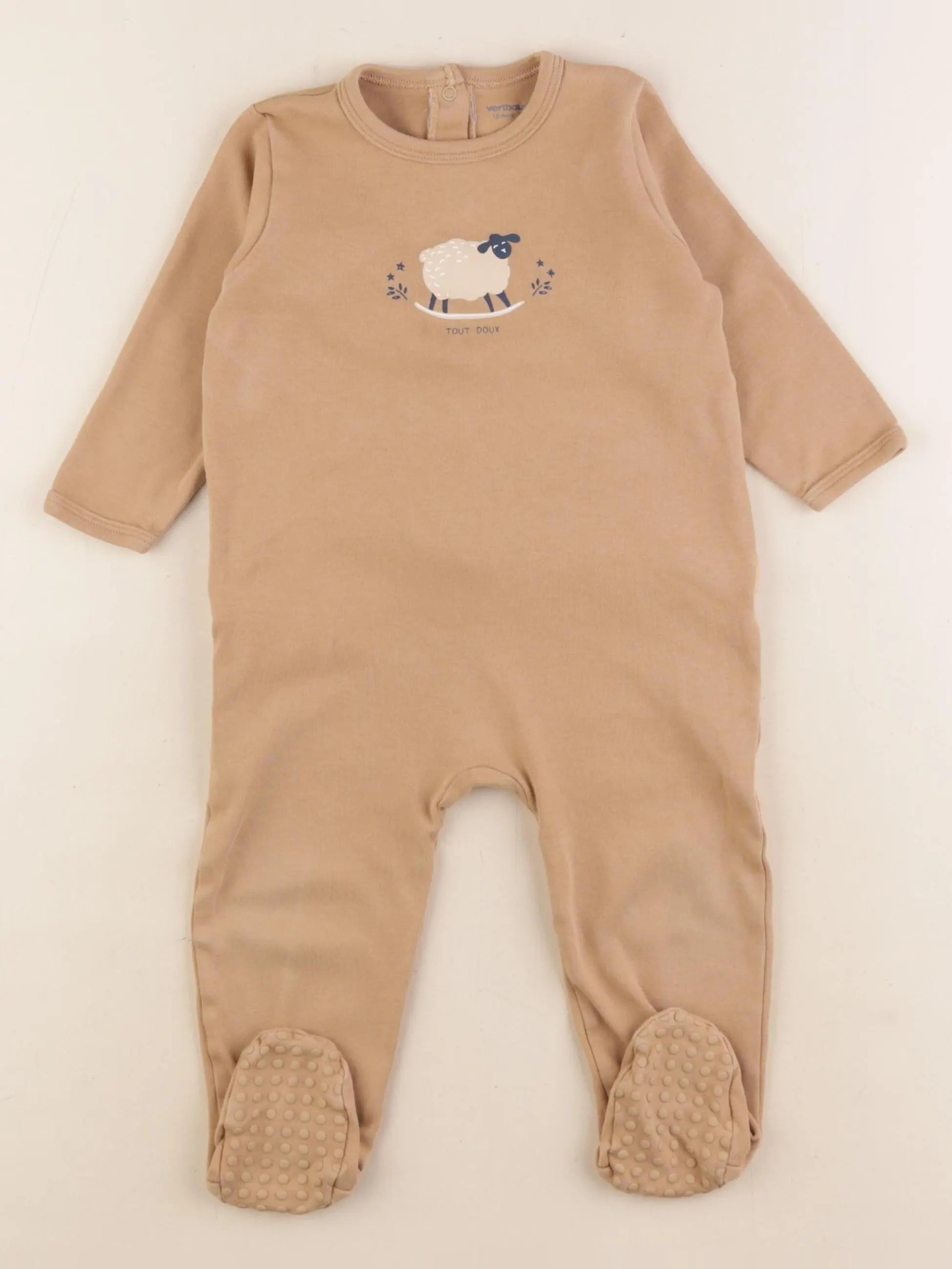 Vertbaudet - pyjama coton marron - 18 mois