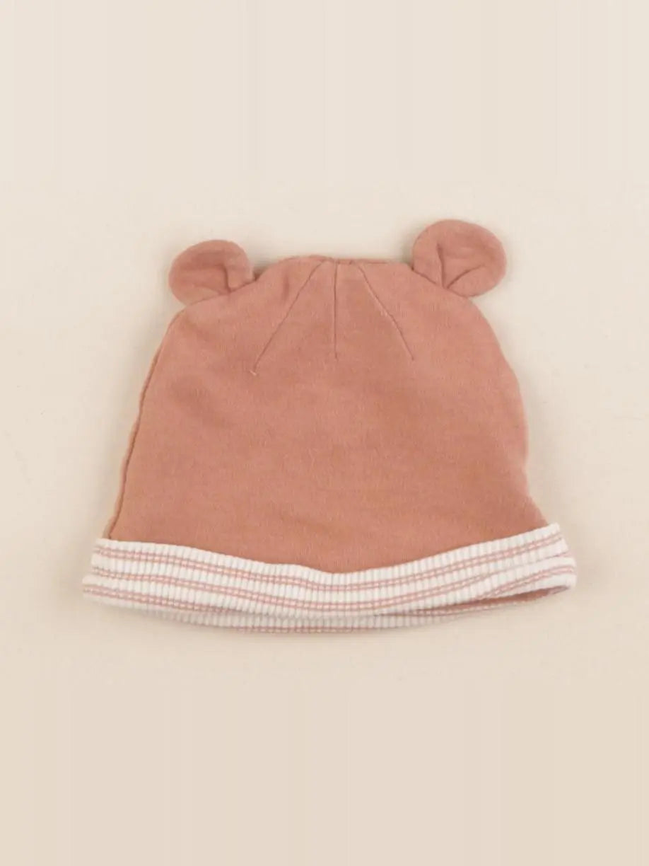 Vertbaudet - bonnet marron - 1 mois
