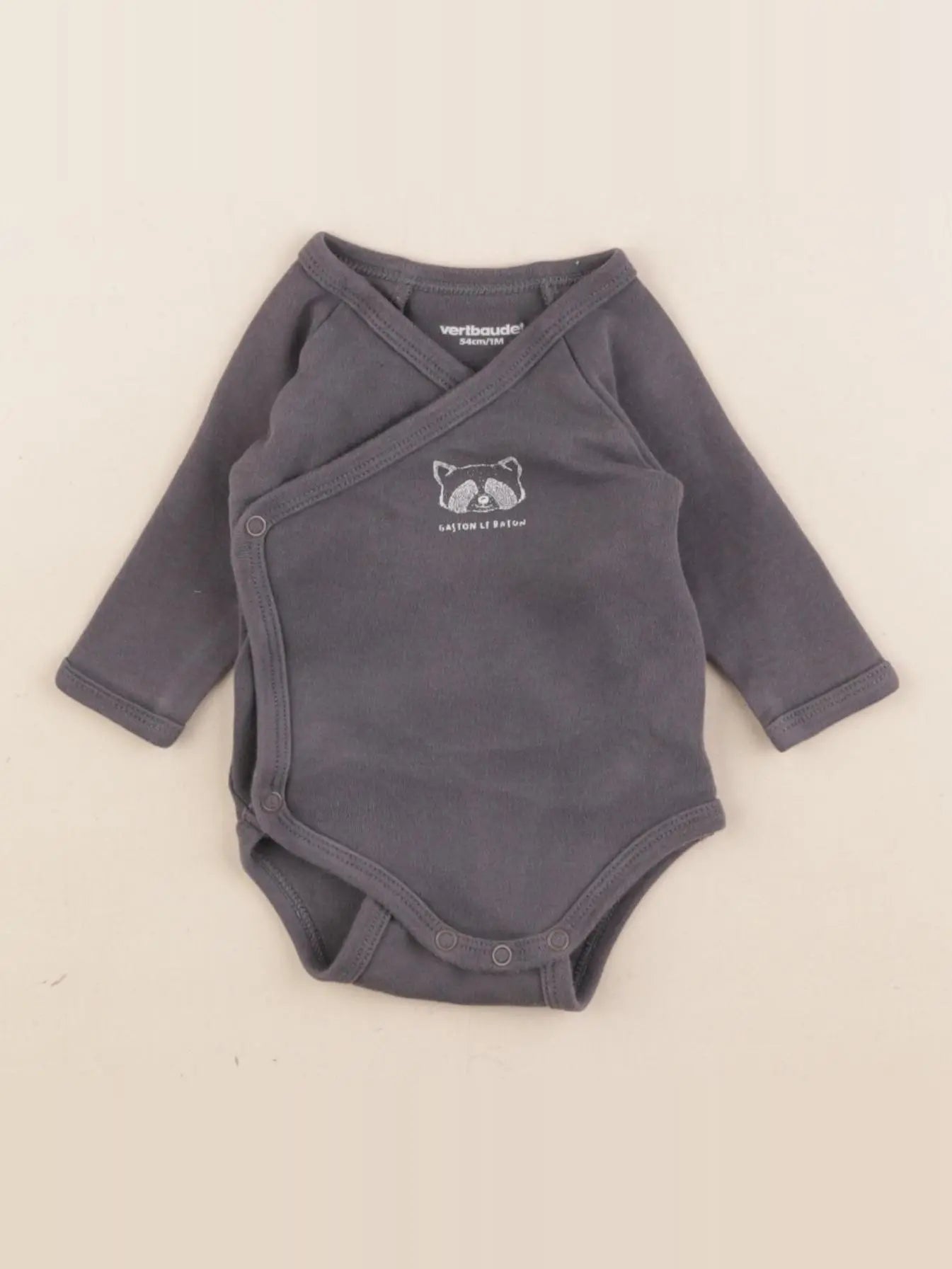 Vertbaudet - body gris - 1 mois
