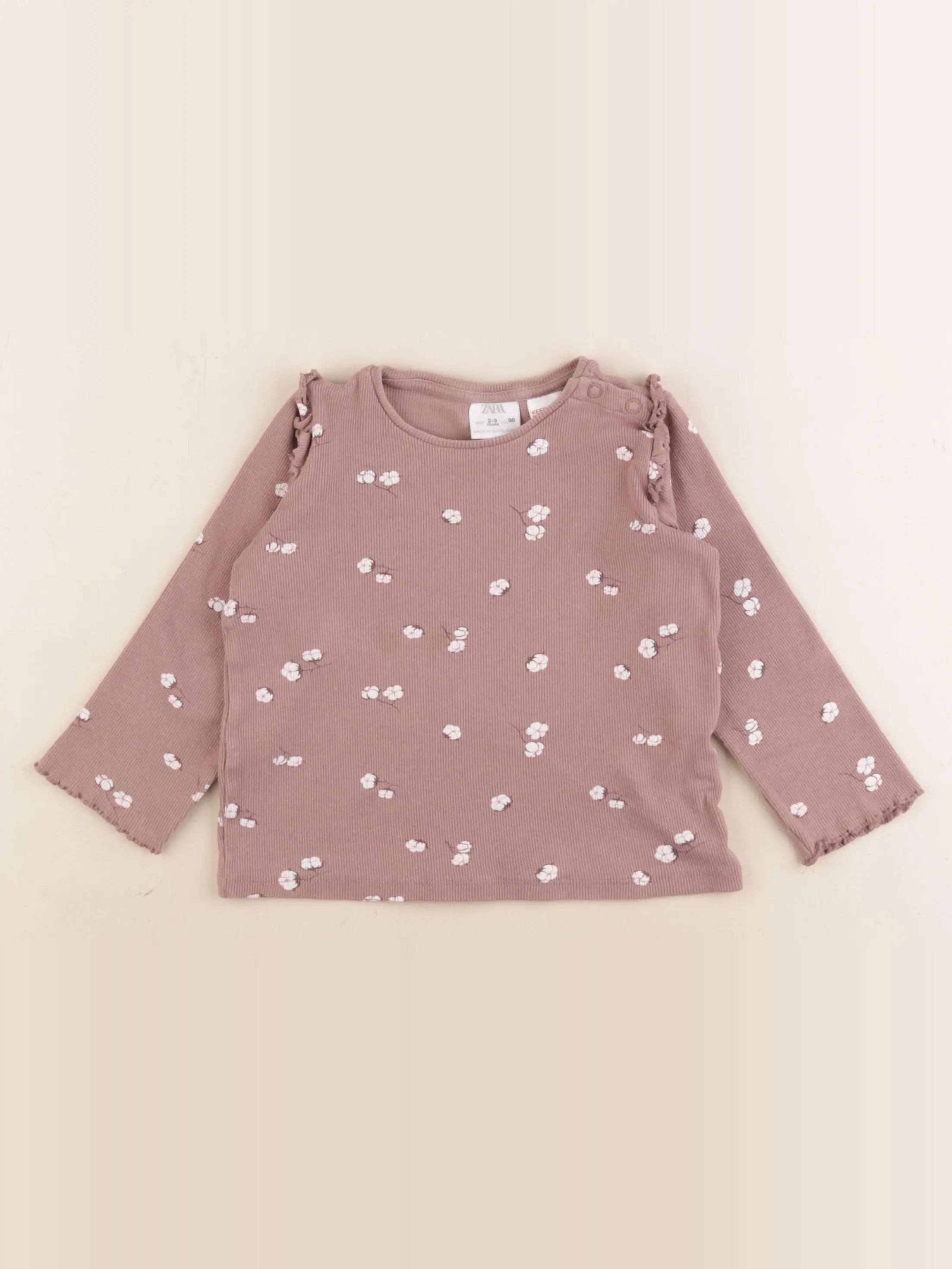Zara - tee-shirt violet - 2/3 ans