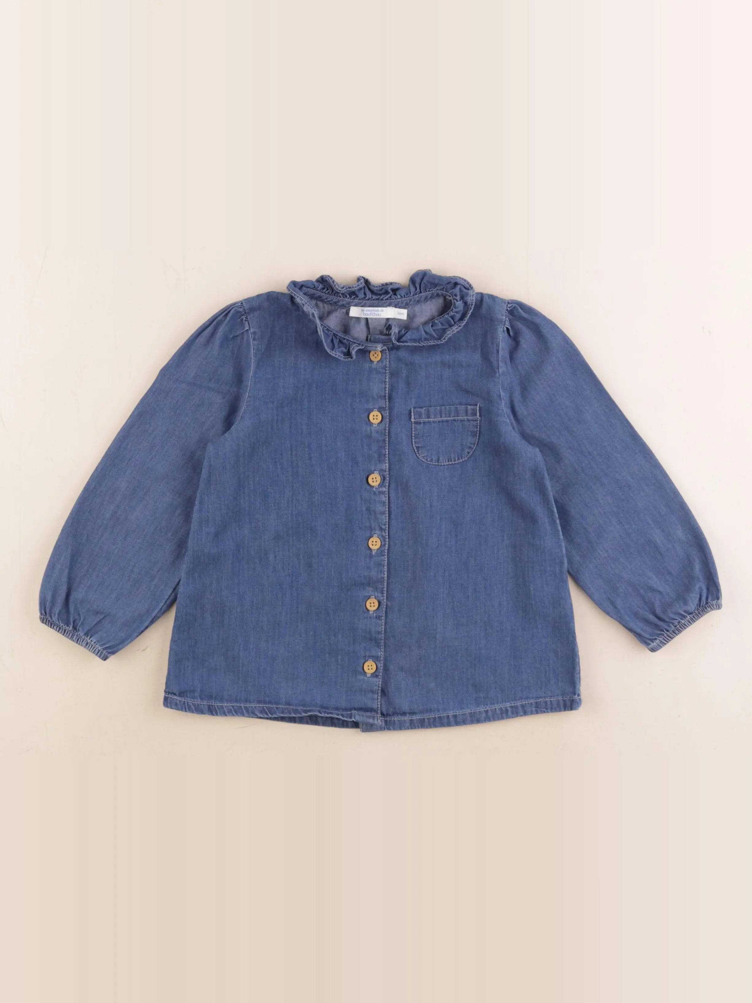 Boutchou - blouse bleu - 36 mois