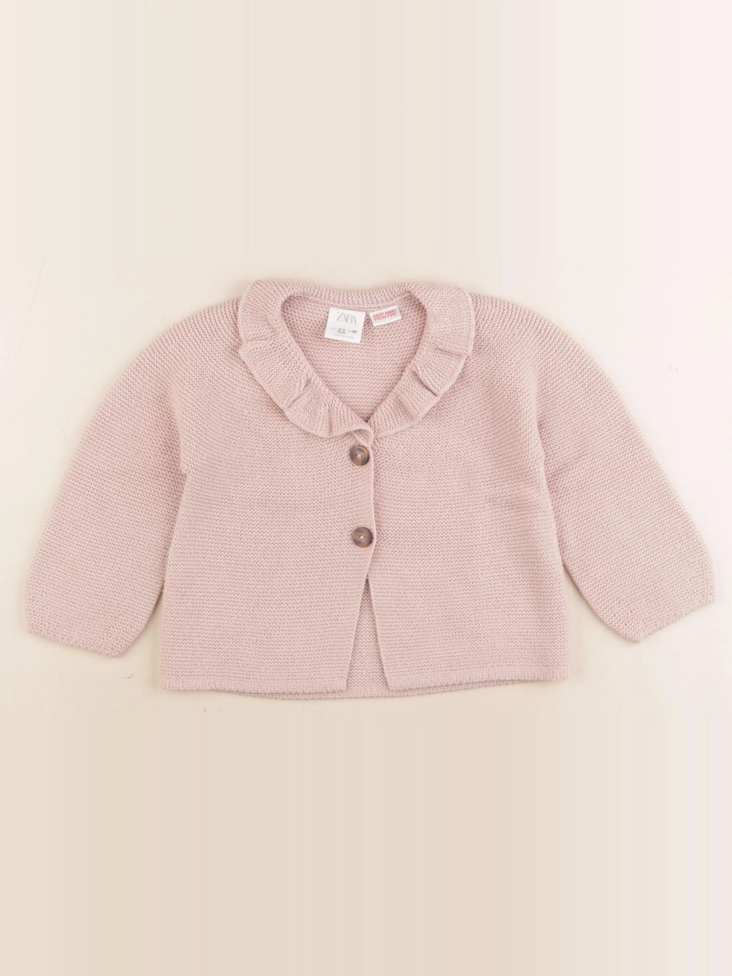 Zara - gilet rose - 2/3 ans