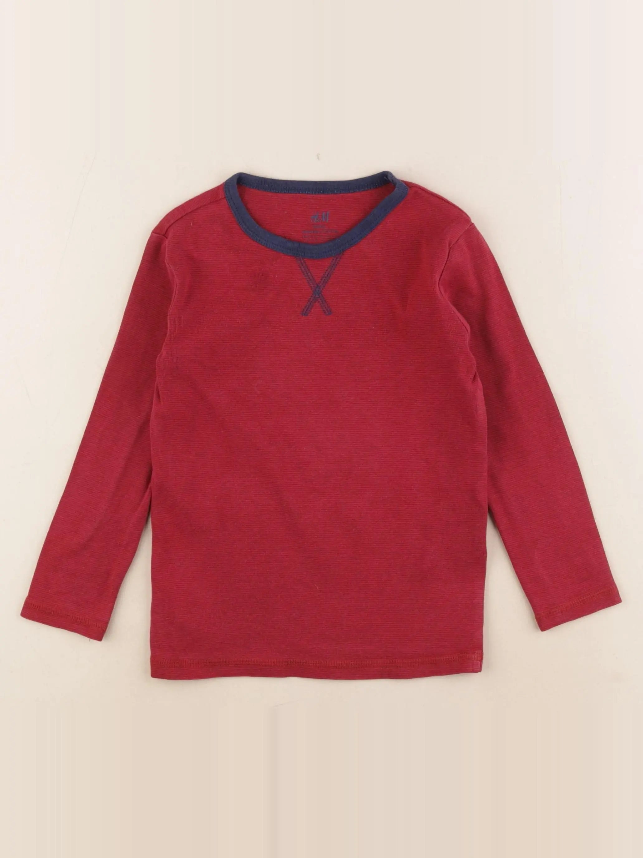 H&M - maillot de corps bleu, rouge - 4/6 ans