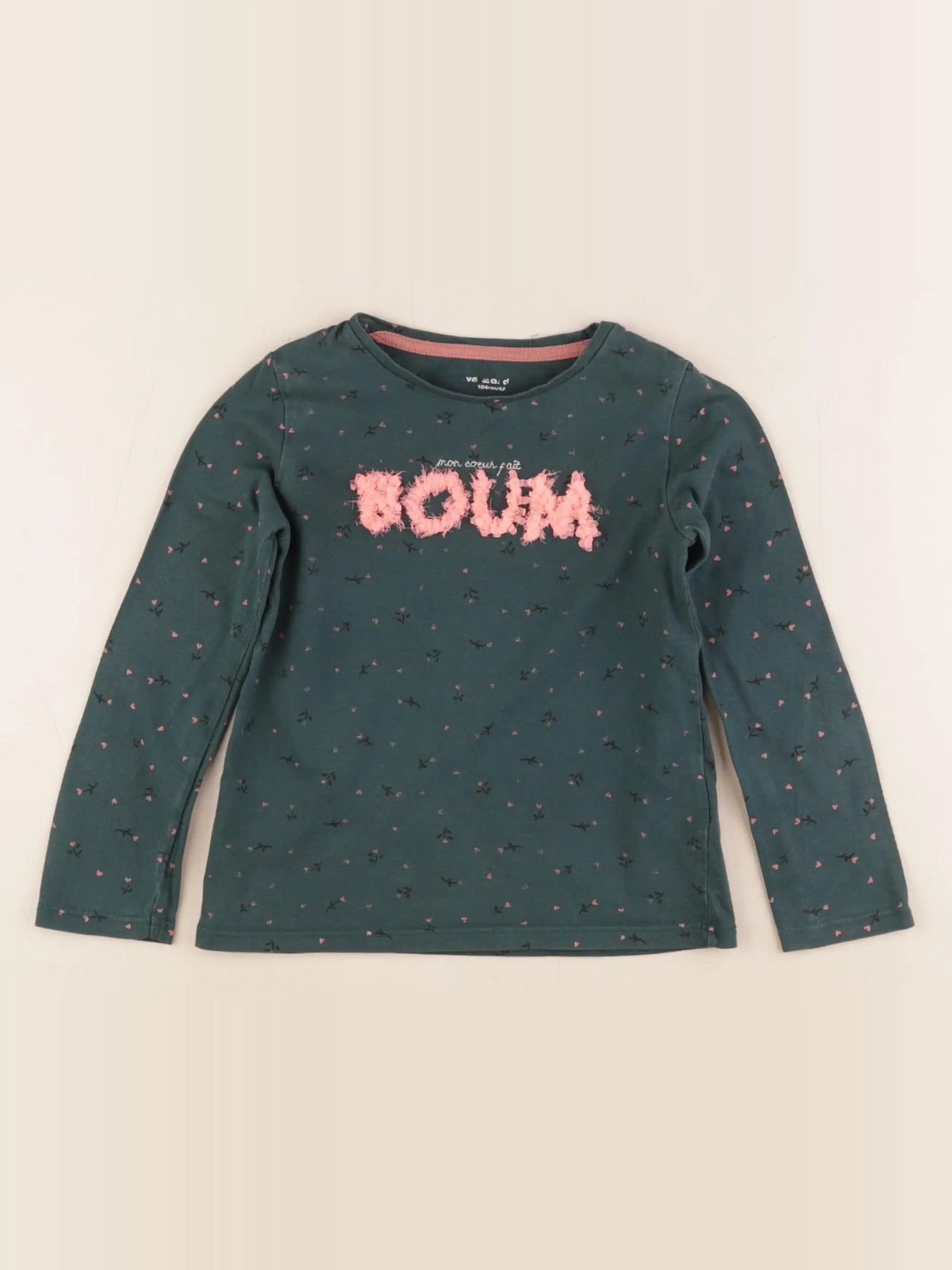 Vertbaudet - tee-shirt vert - 4 ans