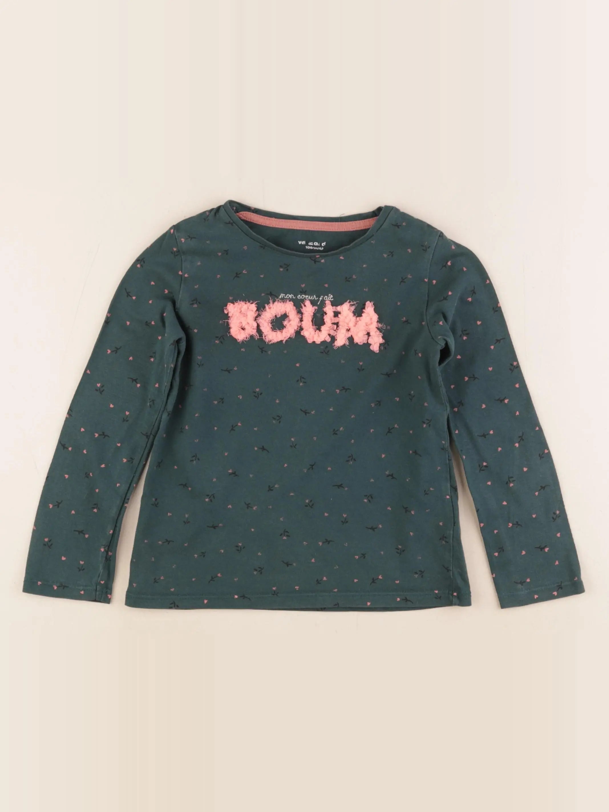 Vertbaudet - tee-shirt vert - 4 ans