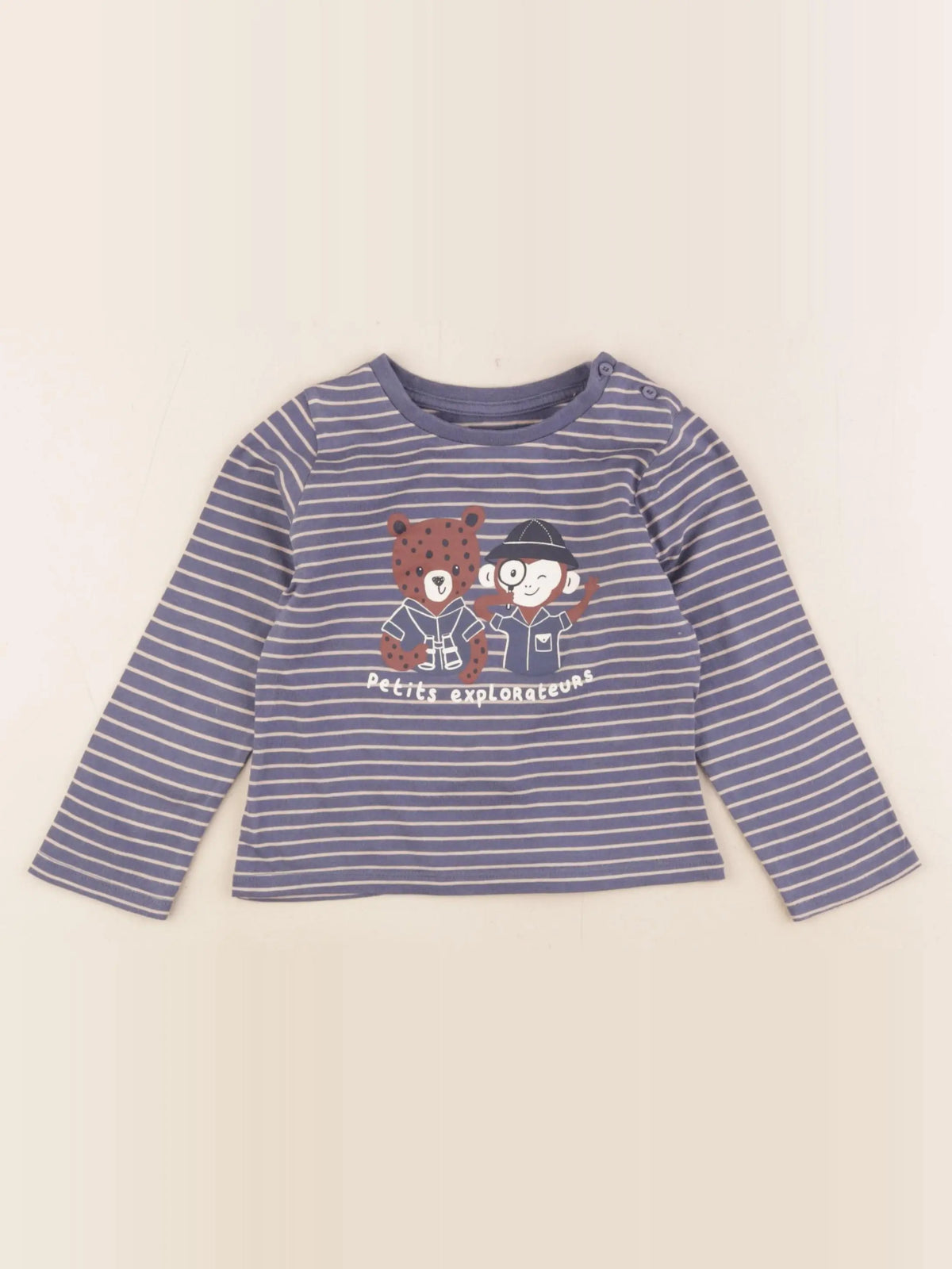 Vertbaudet - tee-shirt bleu - 24 mois